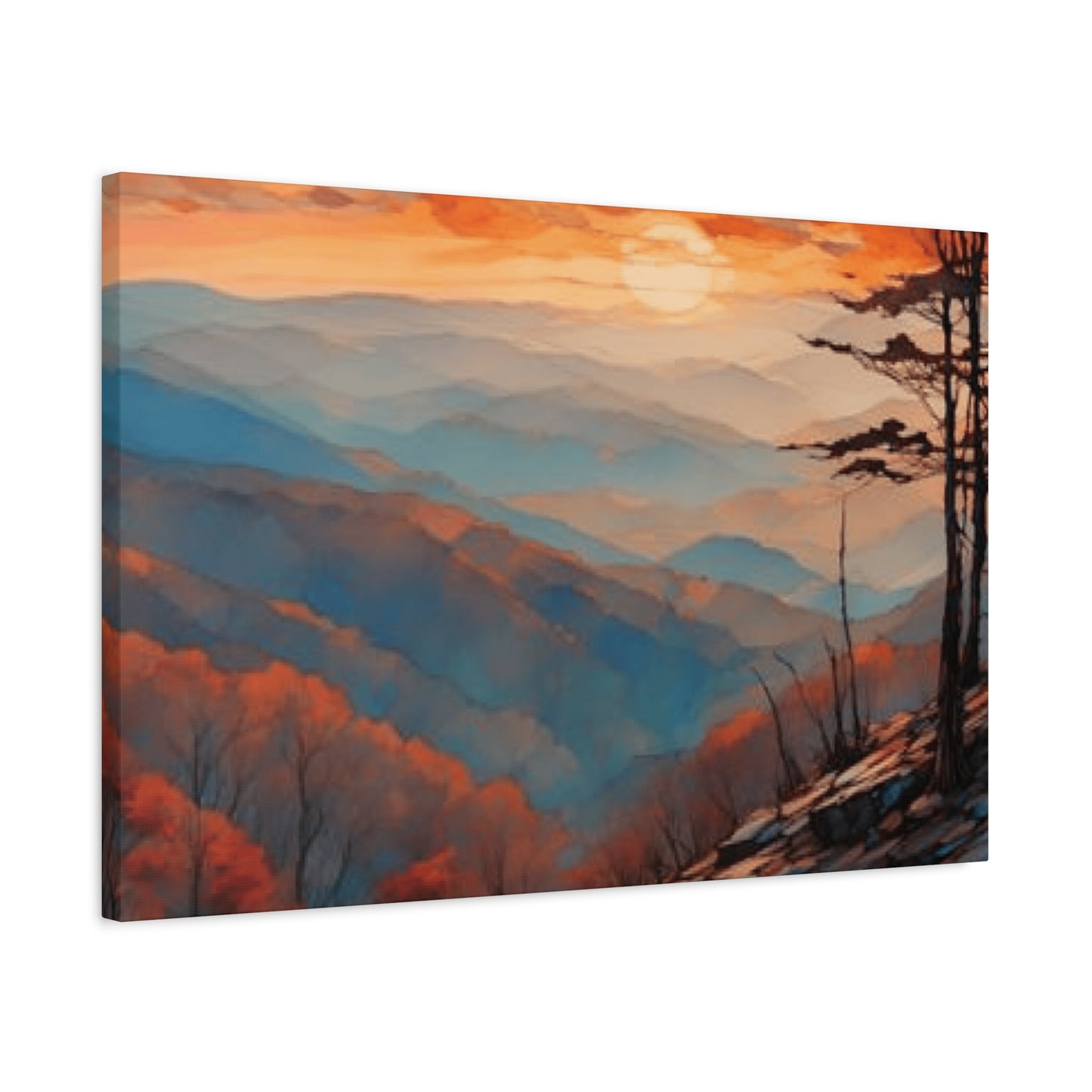 Red Sunset and Blue Ridge Wall Art & Canvas Prints