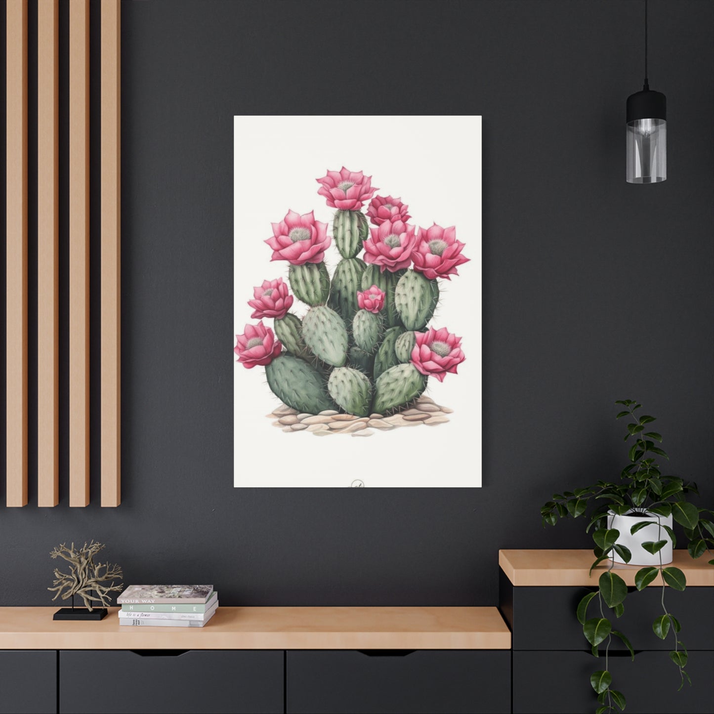 Pink Cactus Flower Wall Art & Canvas Prints