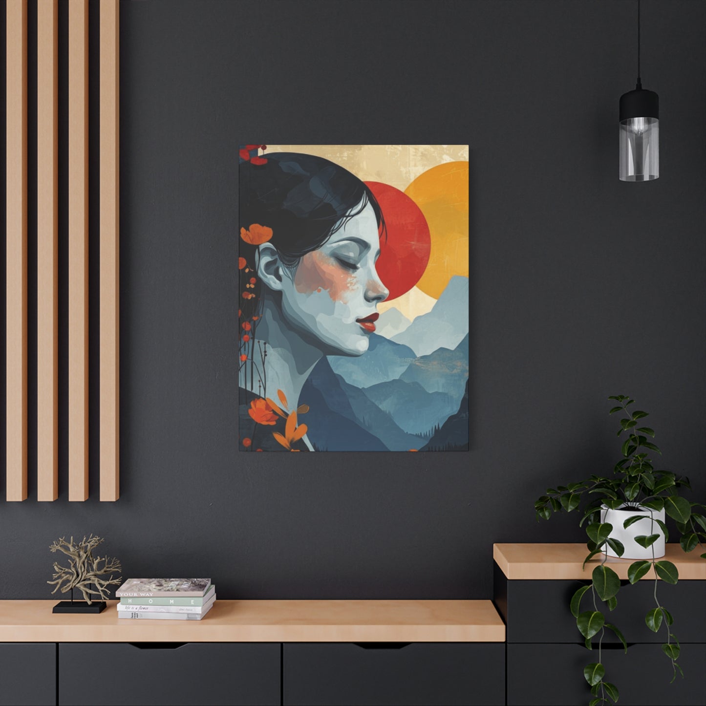 A Women With Flowers Wall Art & Canvas Prints