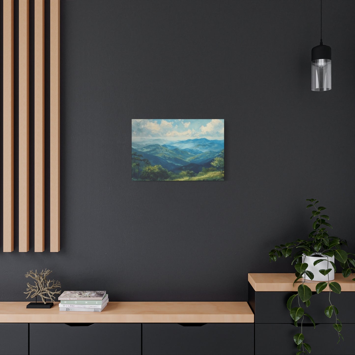 Mountain Forest and Blue Ridge Painting Wall Art & Canvas Prints