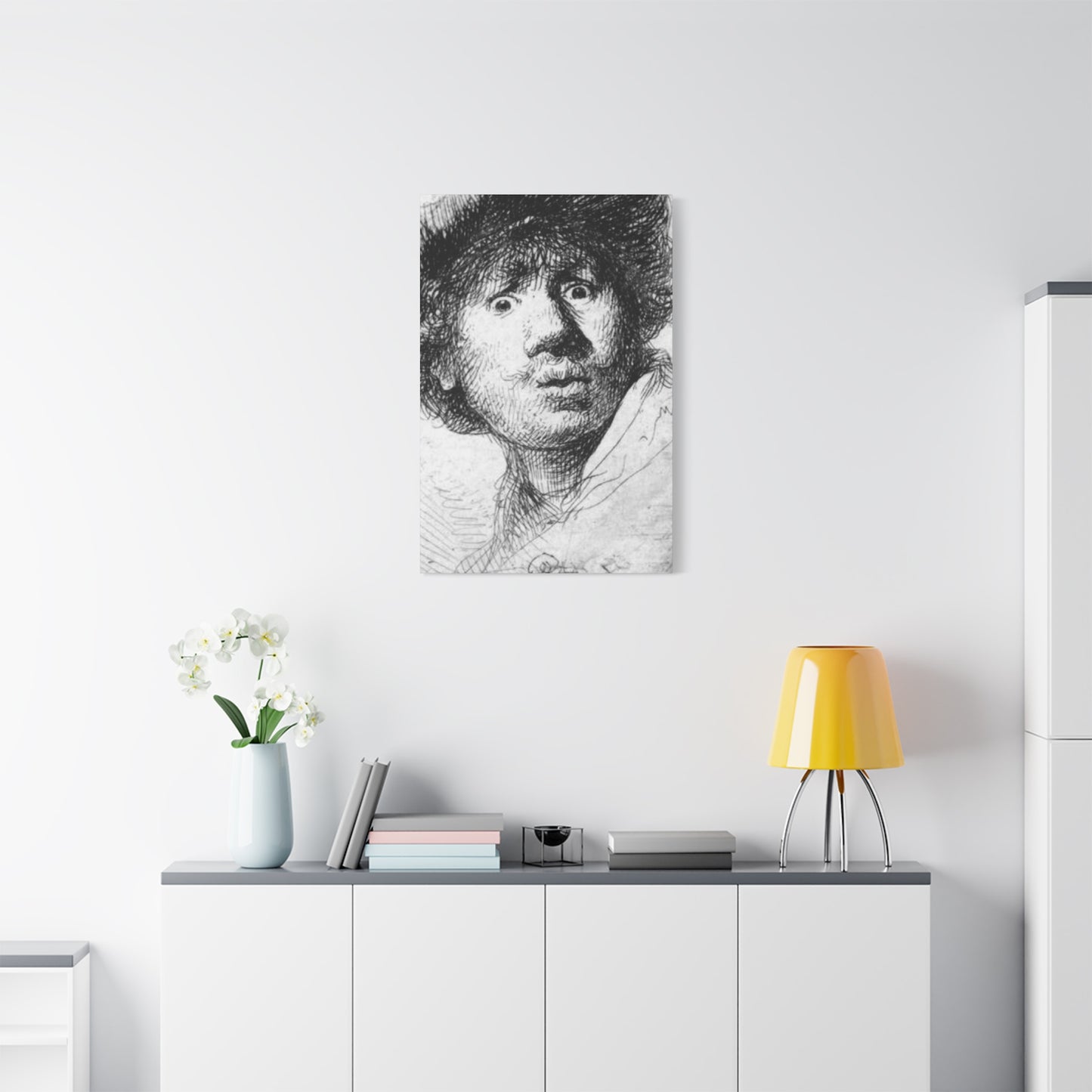 Self-Portrait In A Cap, Open-Mouthed Wall Art & Canvas Prints