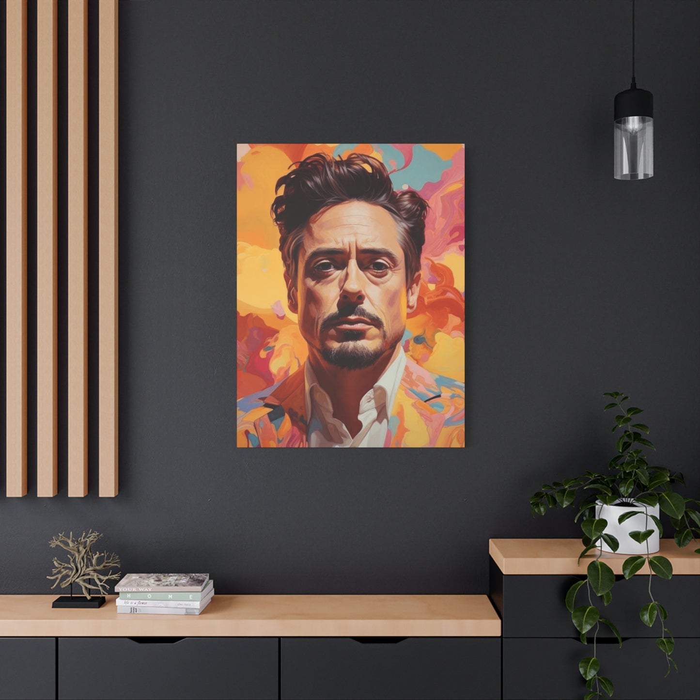 Tony Stark Abstract Portrait Wall Art & Canvas Prints