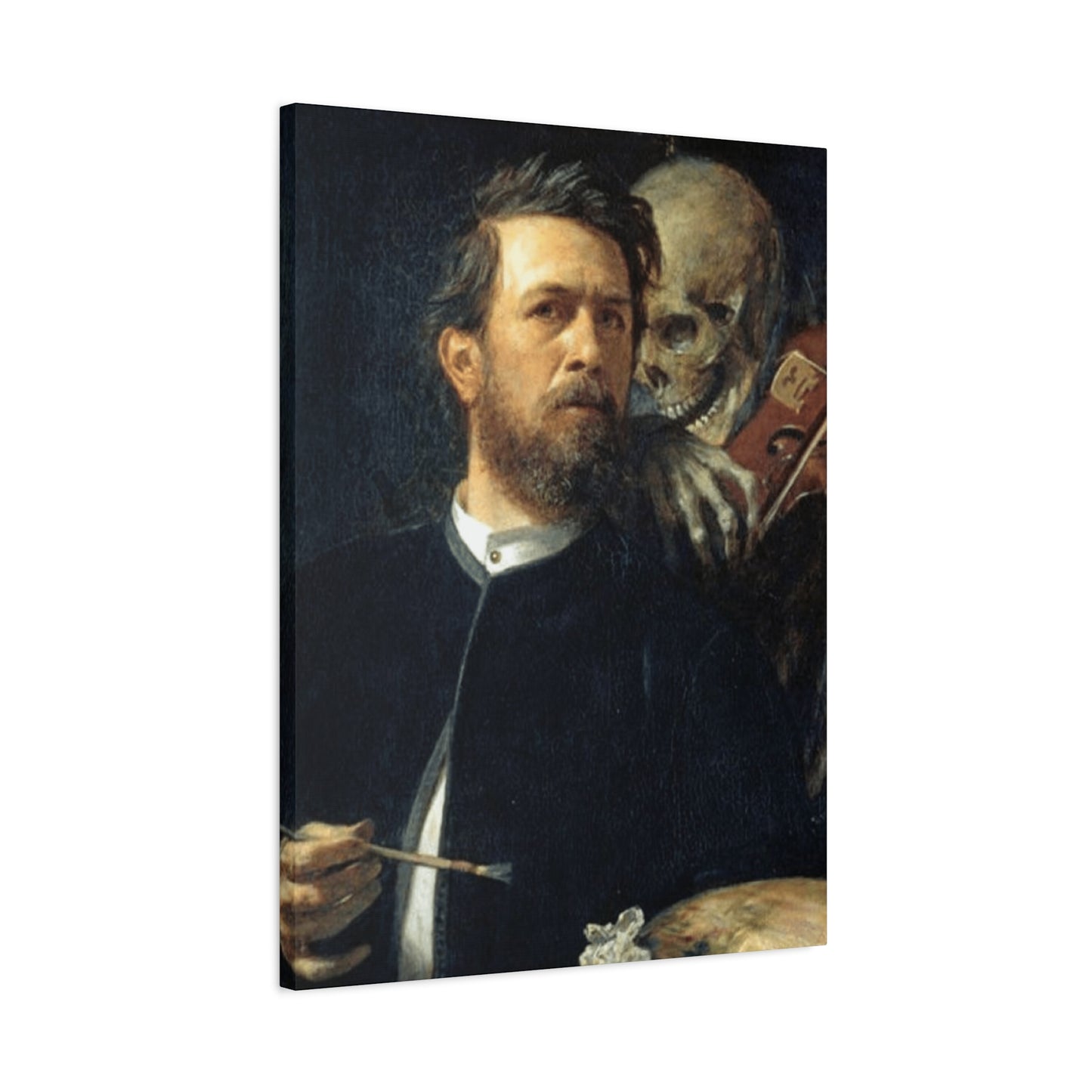 Self Portrait With Death Playing The Fiddle Wall Art & Canvas Prints