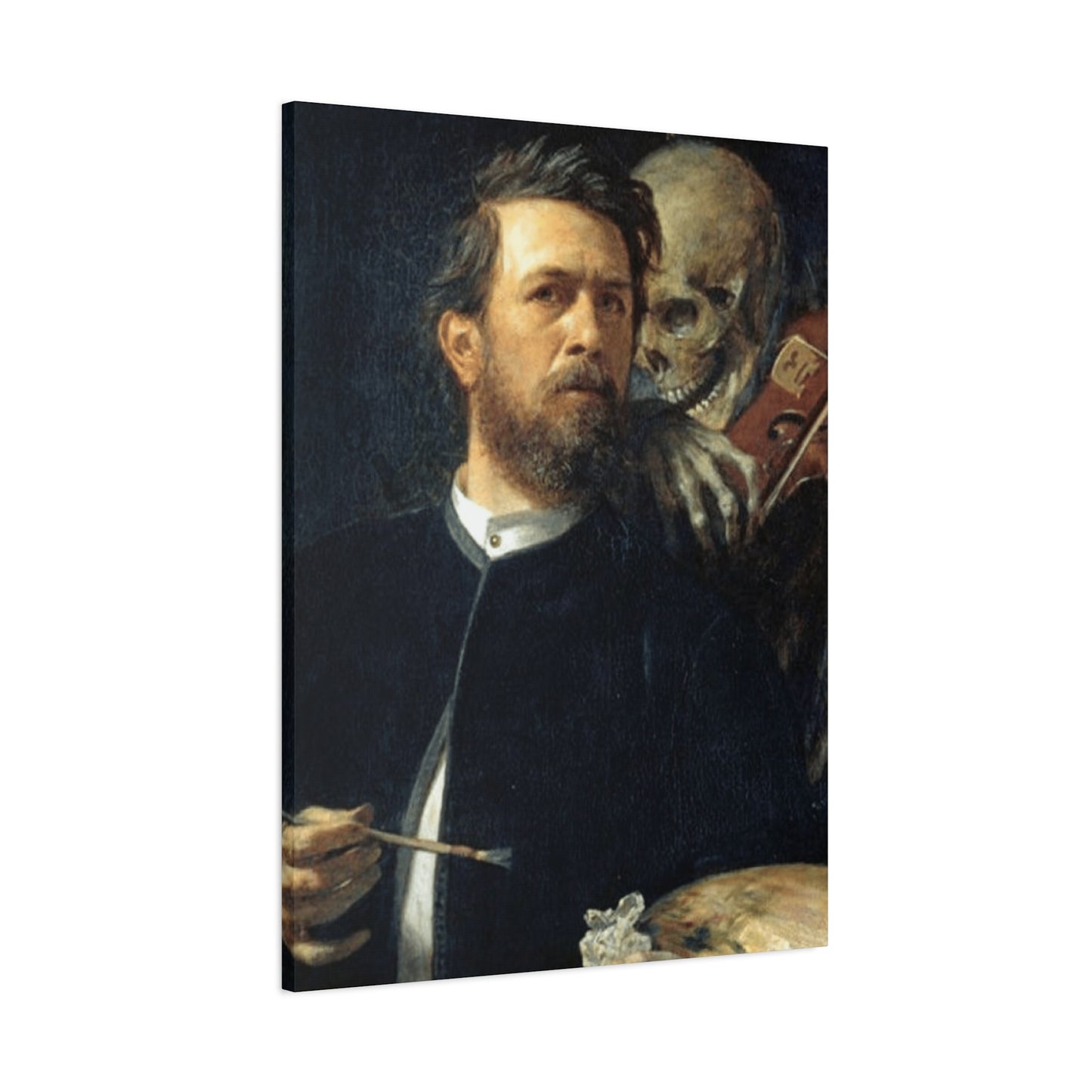 Self Portrait With Death Playing The Fiddle Wall Art & Canvas Prints