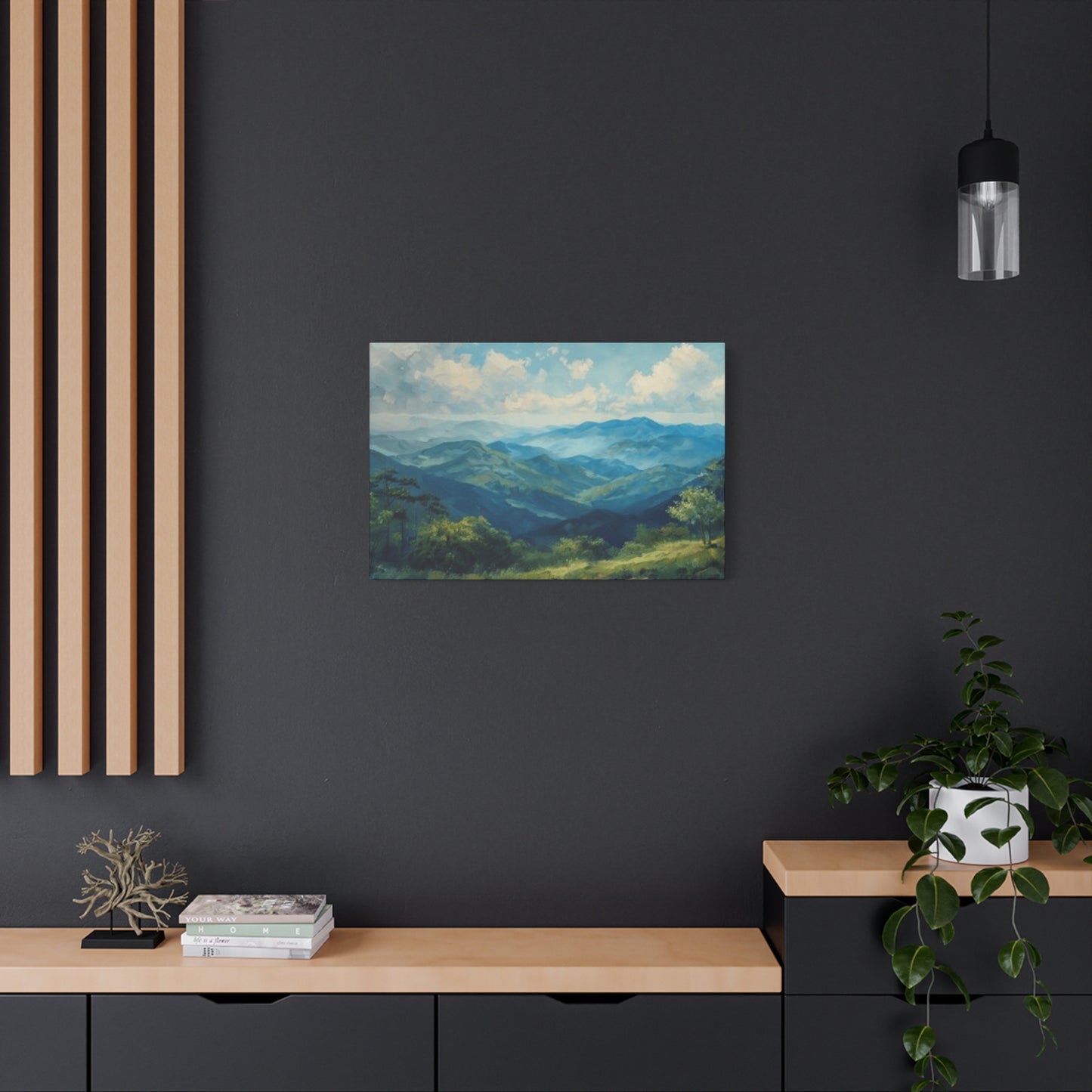 Mountain Forest and Blue Ridge Painting Wall Art & Canvas Prints