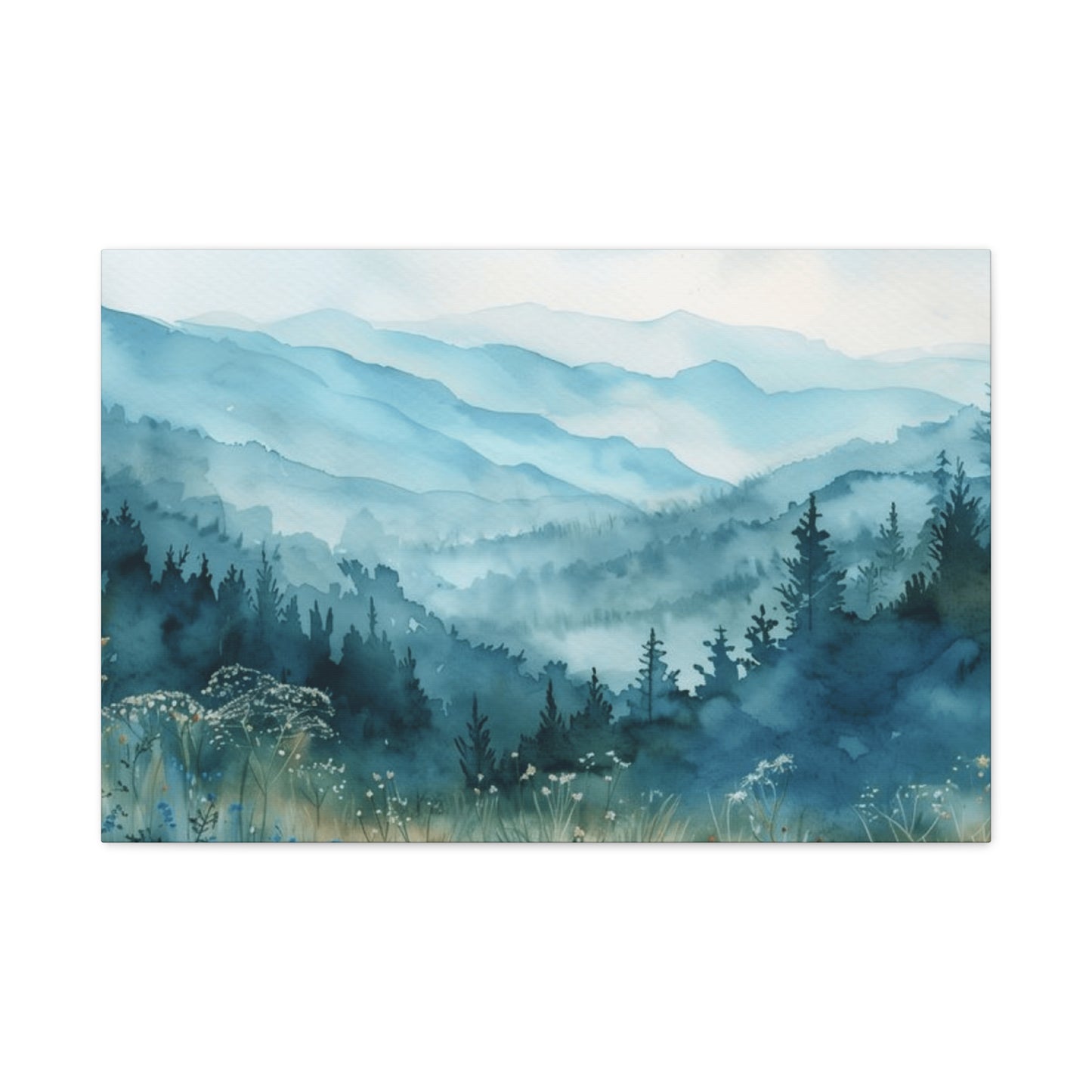 Mountain Forest Ranges Painting Wall Art & Canvas Prints