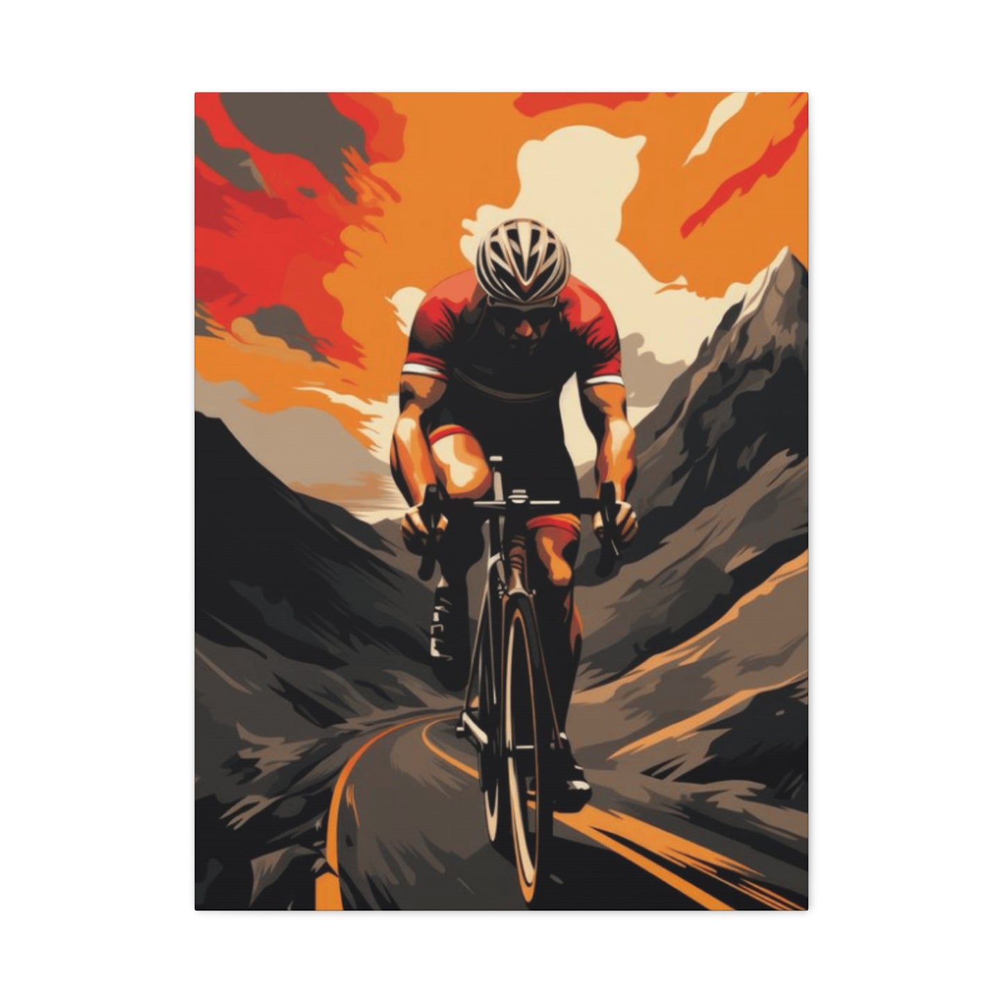 Mountain Ride on Bicycle Wall Art & Canvas Prints