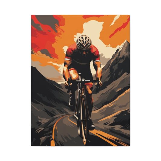 Mountain Ride on Bicycle Wall Art & Canvas Prints