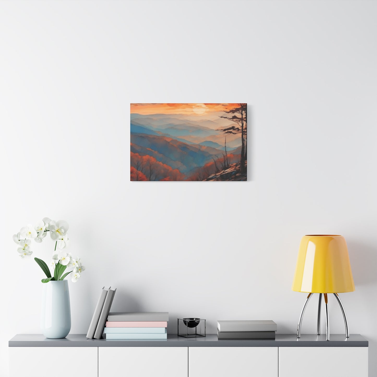 Red Sunset and Blue Ridge Wall Art & Canvas Prints