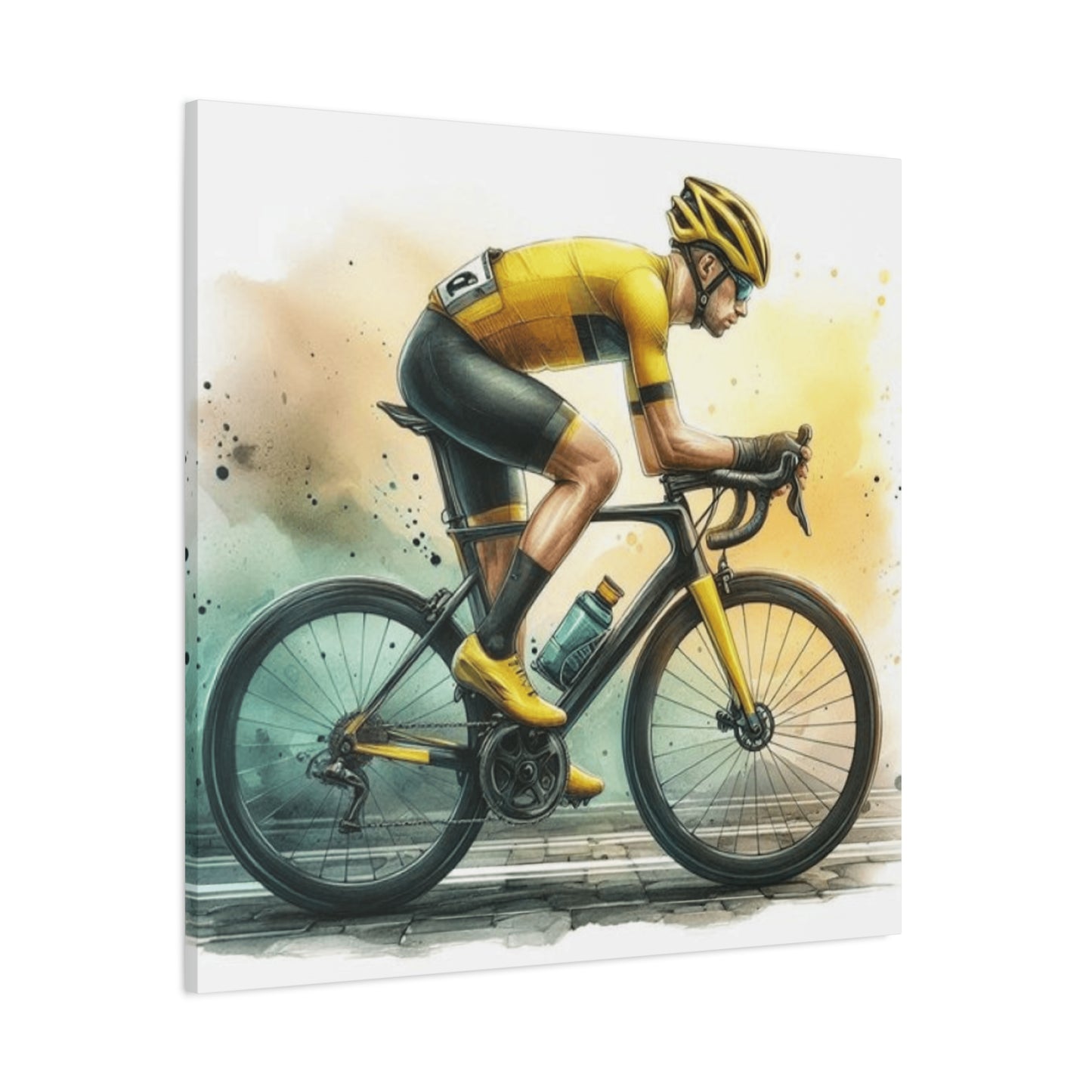 Professional Cyclist Painting Wall Art & Canvas Prints