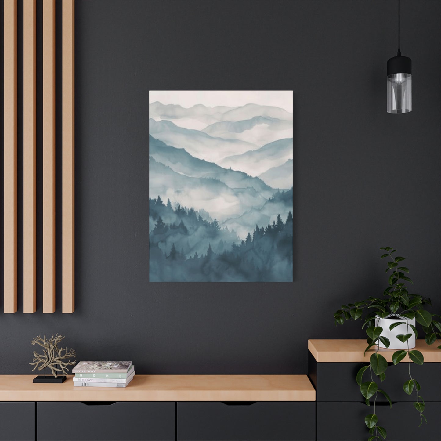 Clouds Over Mountain Ranges Painting Wall Art & Canvas Prints