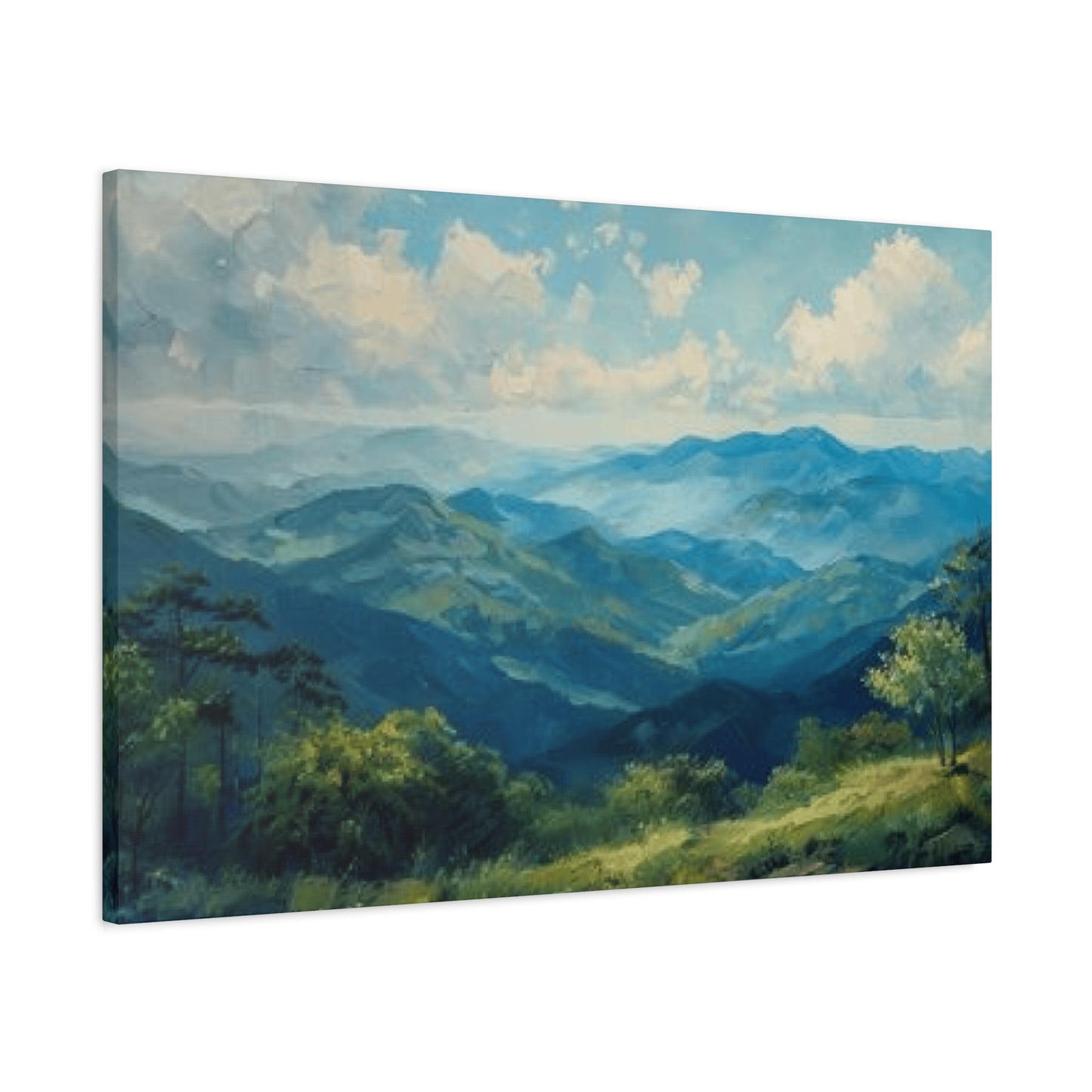 Mountain Forest and Blue Ridge Painting Wall Art & Canvas Prints