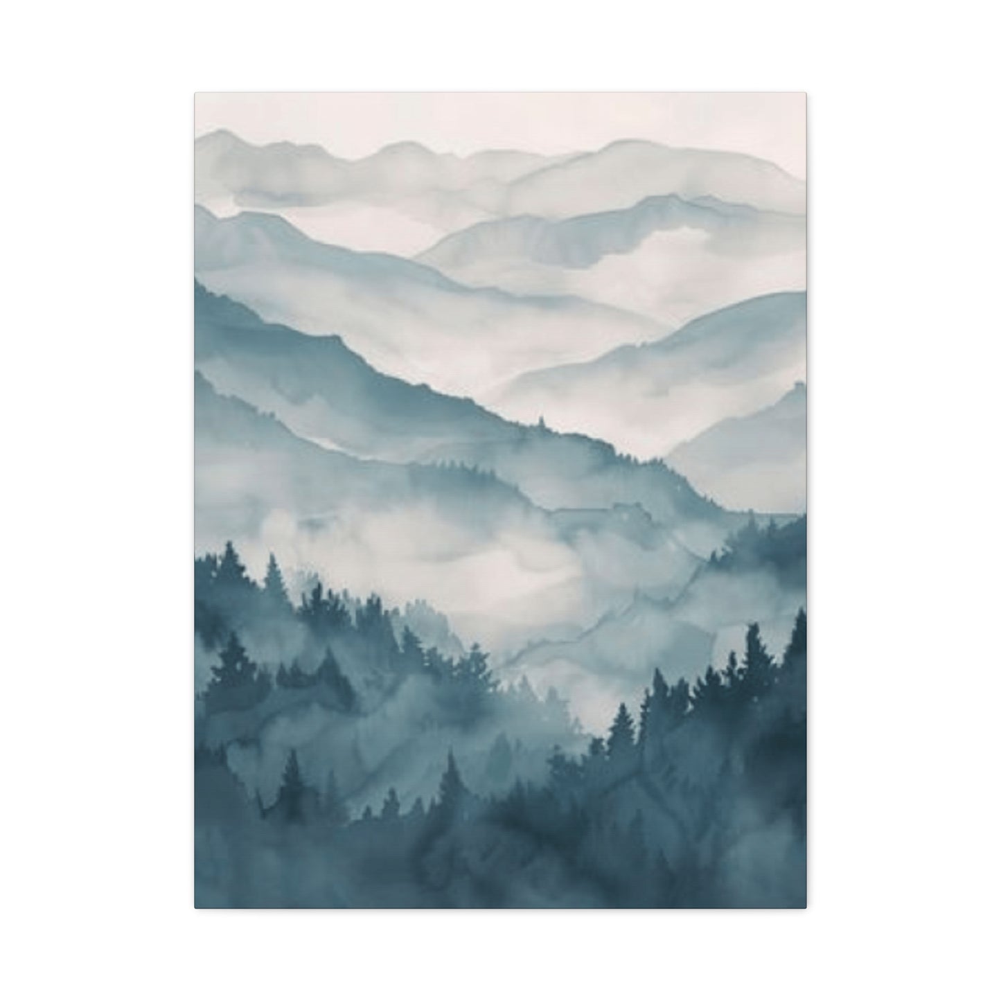 Clouds Over Mountain Ranges Painting Wall Art & Canvas Prints