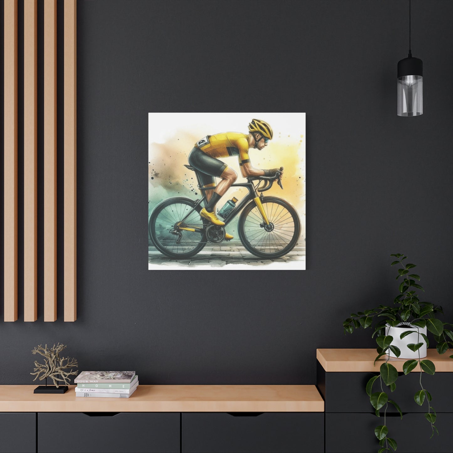 Professional Cyclist Painting Wall Art & Canvas Prints