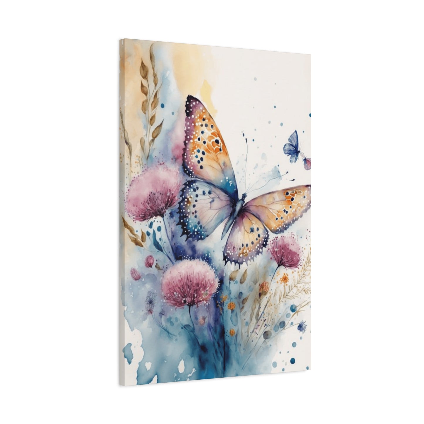 Colorful Butterfly with Dandelions Painting Wall Art & Canvas Prints