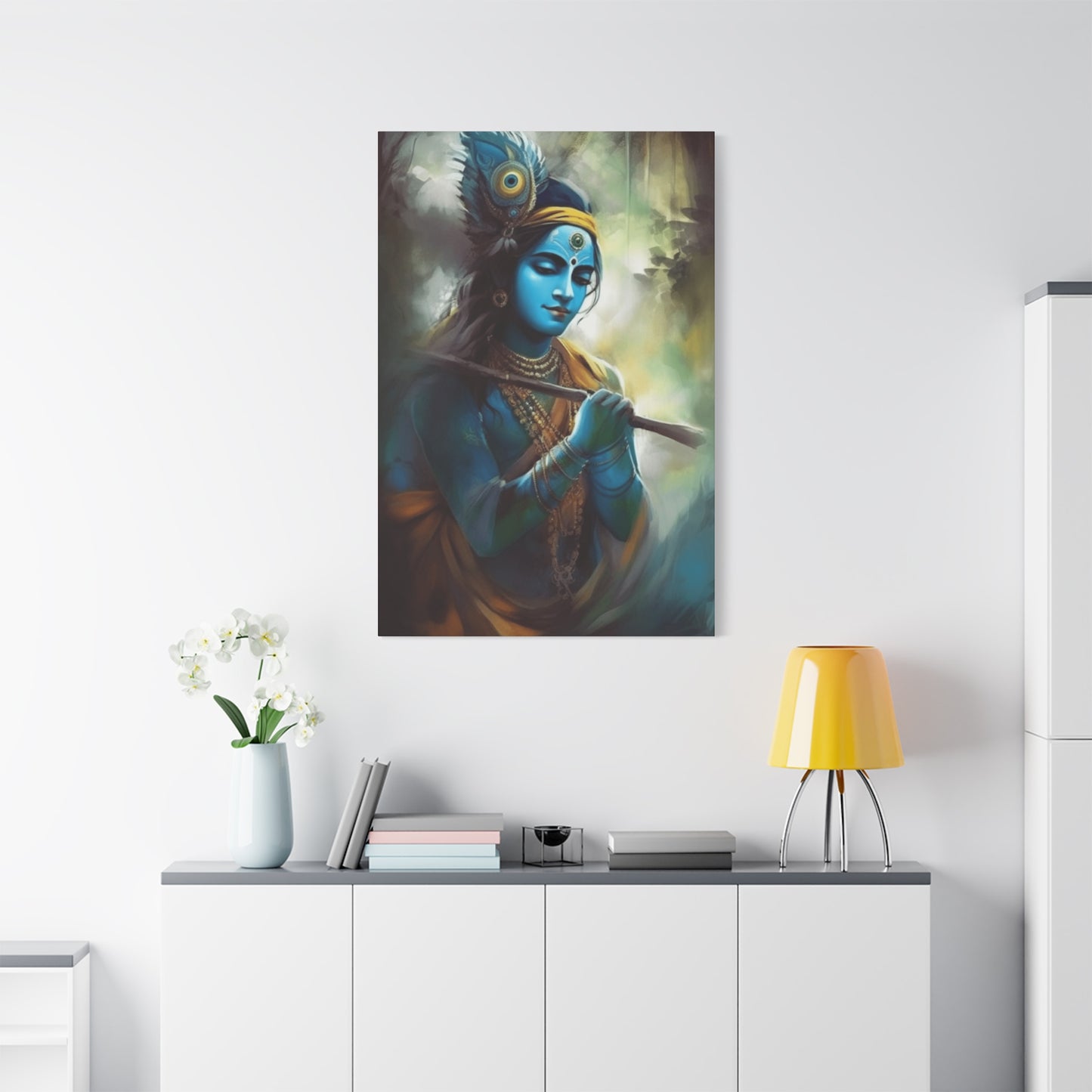 Krishna With Flute Wall Art & Canvas Prints