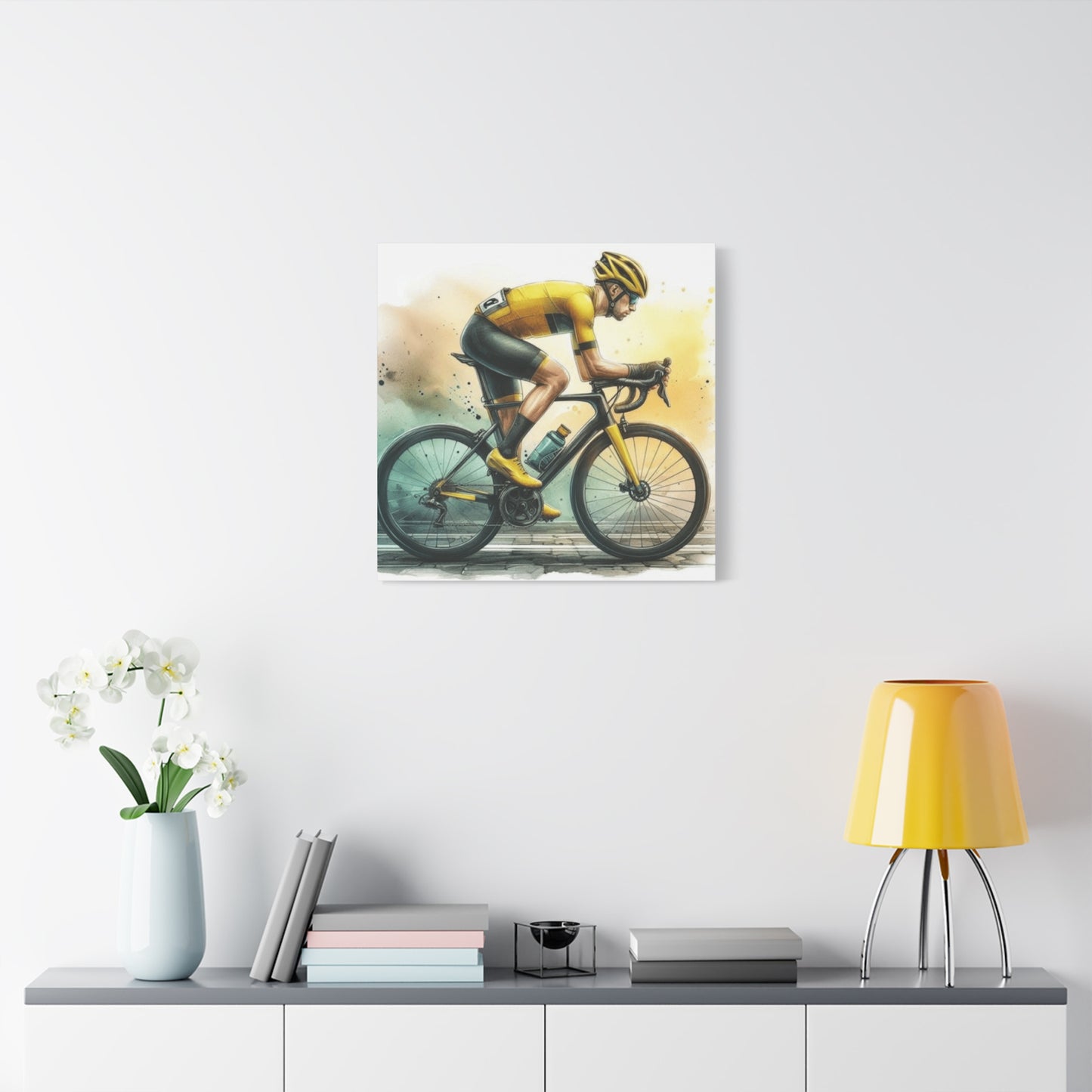 Professional Cyclist Painting Wall Art & Canvas Prints