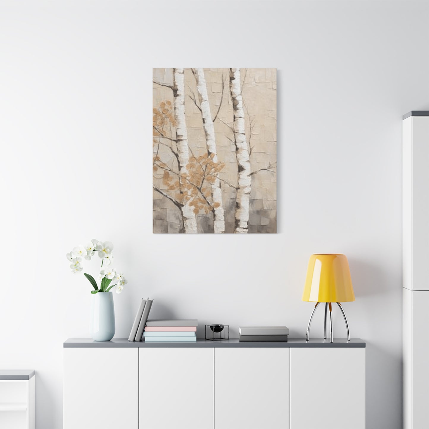 Painting of Three Birch Trees Wall Art & Canvas Prints