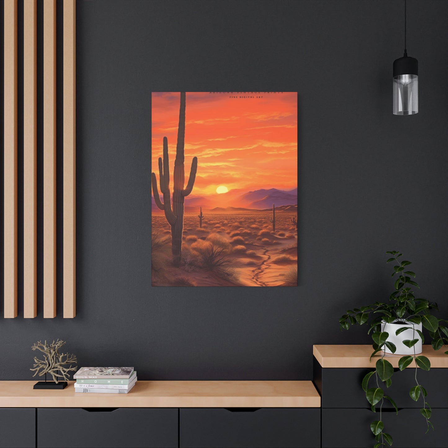 Orange Sunset in Desert Wall Art & Canvas Prints