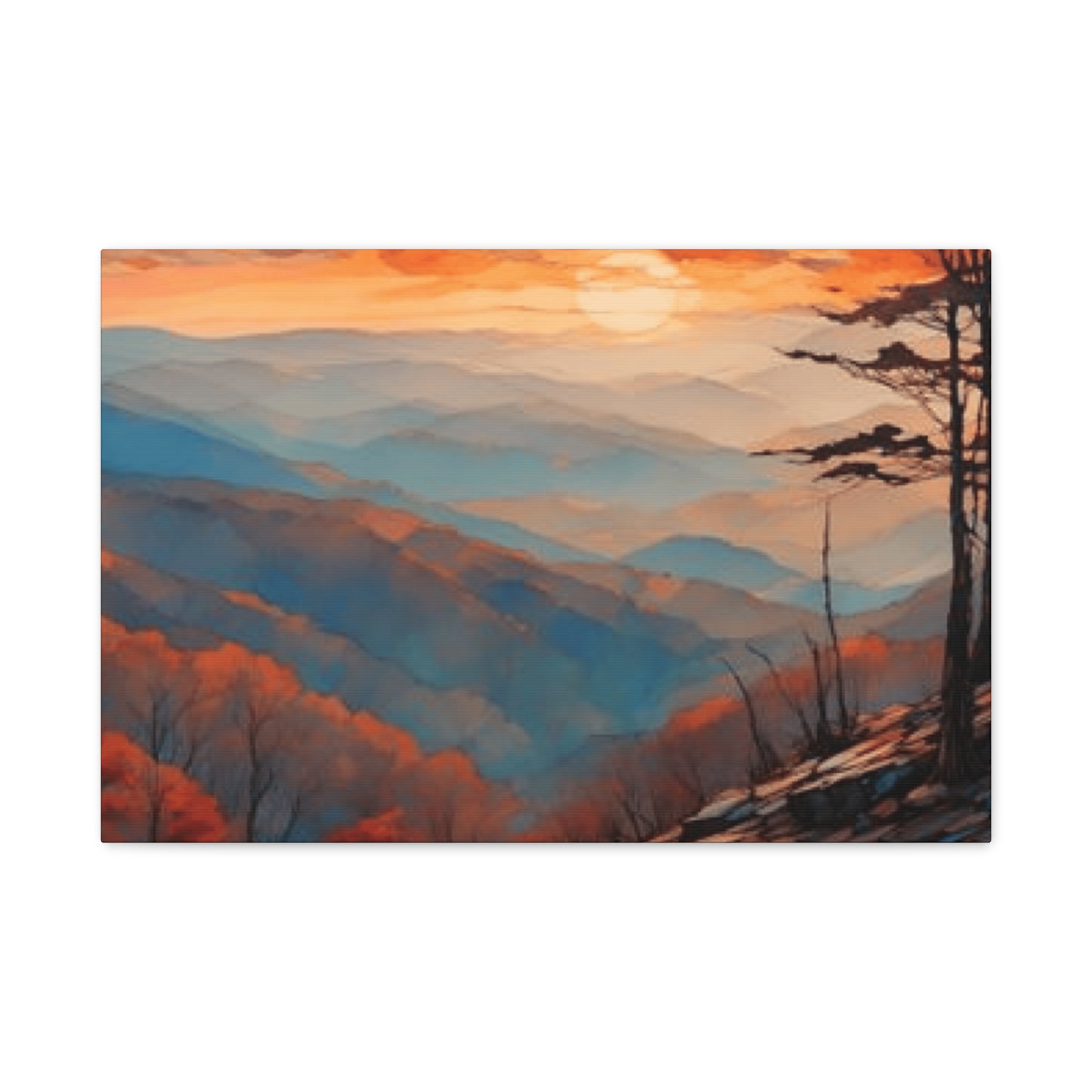 Red Sunset and Blue Ridge Wall Art & Canvas Prints