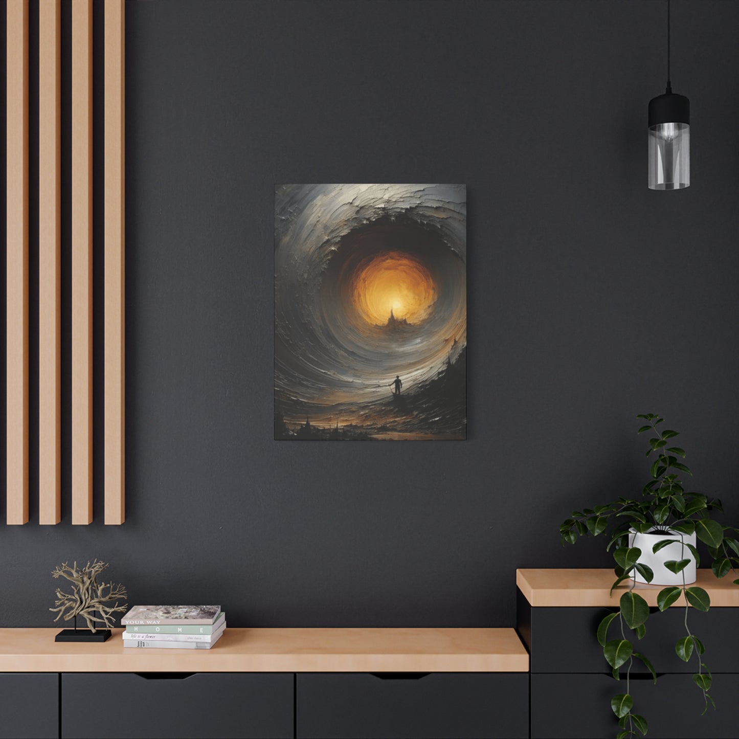 Painting of Man in Storm Wall Art & Canvas Prints