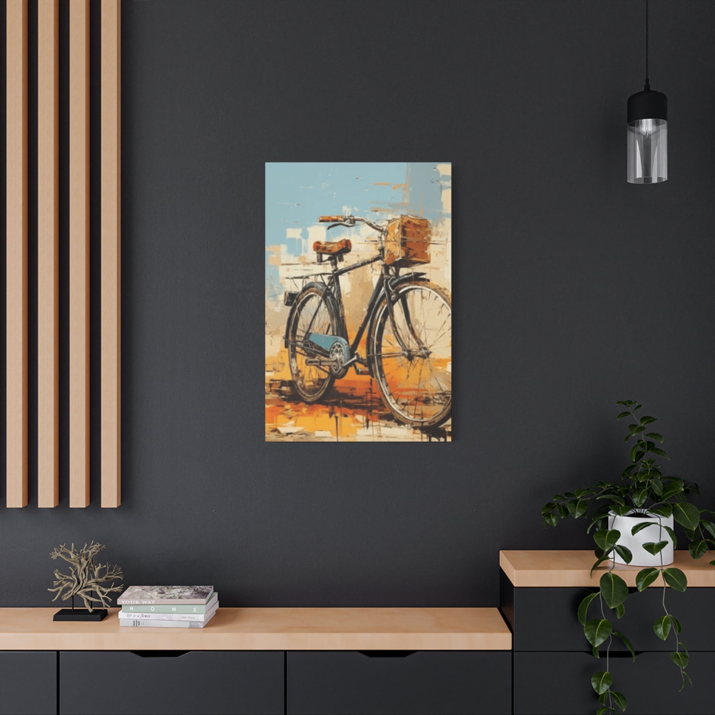 Old Bicycle with Basket Wall Art & Canvas Prints