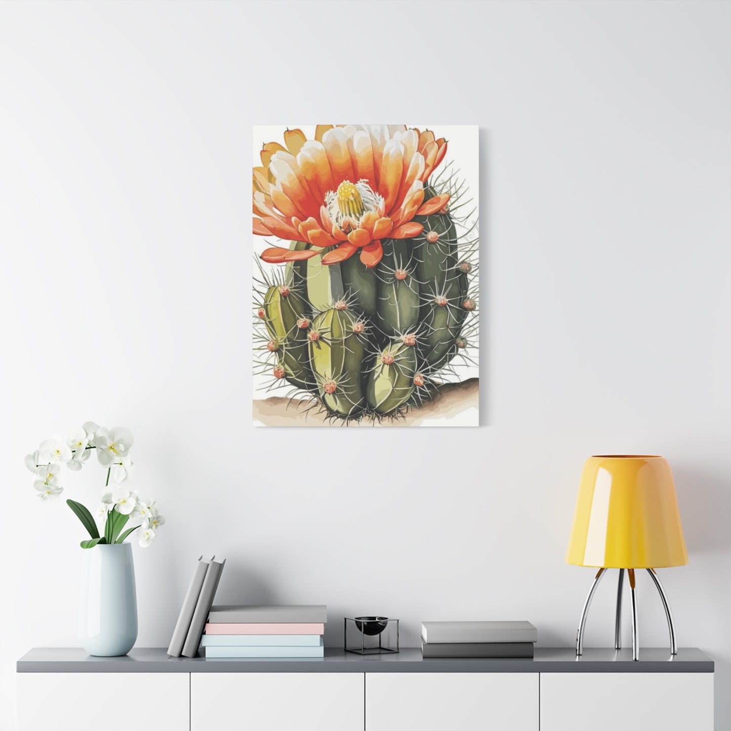 Large Cactus Flower Bloom Flower Wall Art & Canvas Prints