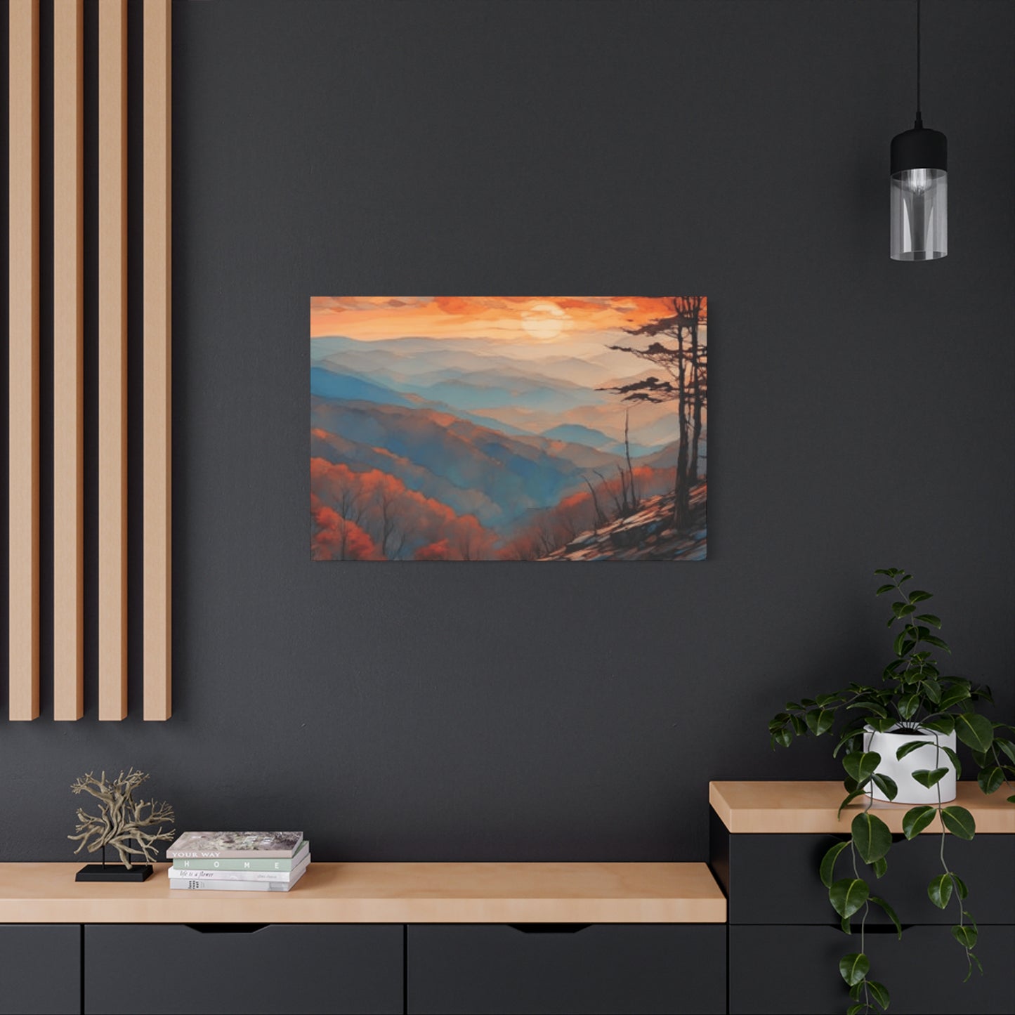 Red Sunset and Blue Ridge Wall Art & Canvas Prints