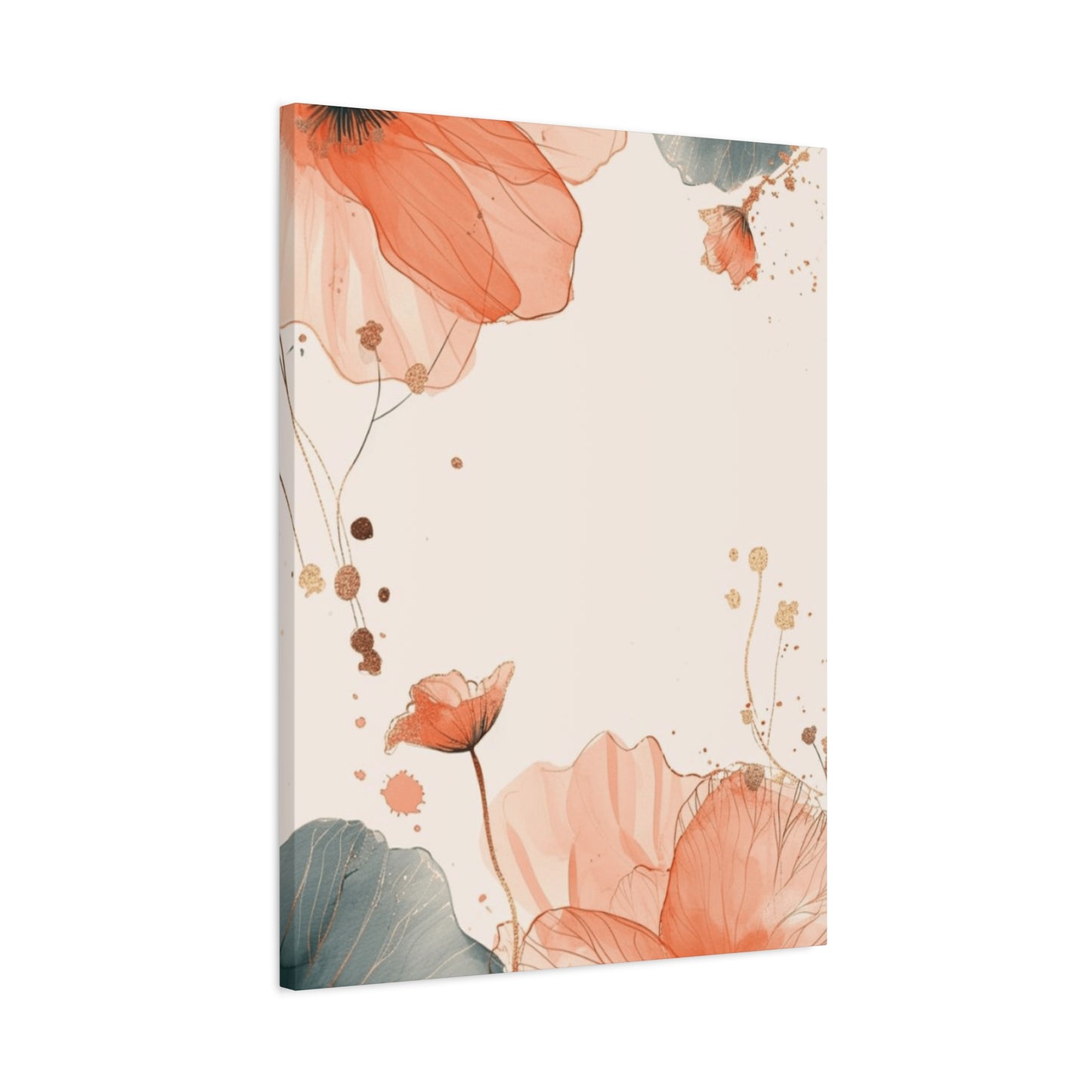 Red Floral Painting Wall Art & Canvas Prints