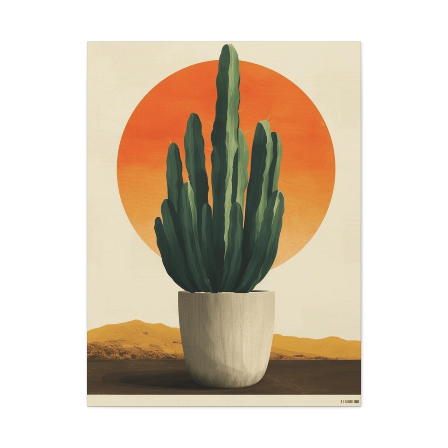 Little Cactus Flower Pot Wall Art & Canvas Prints