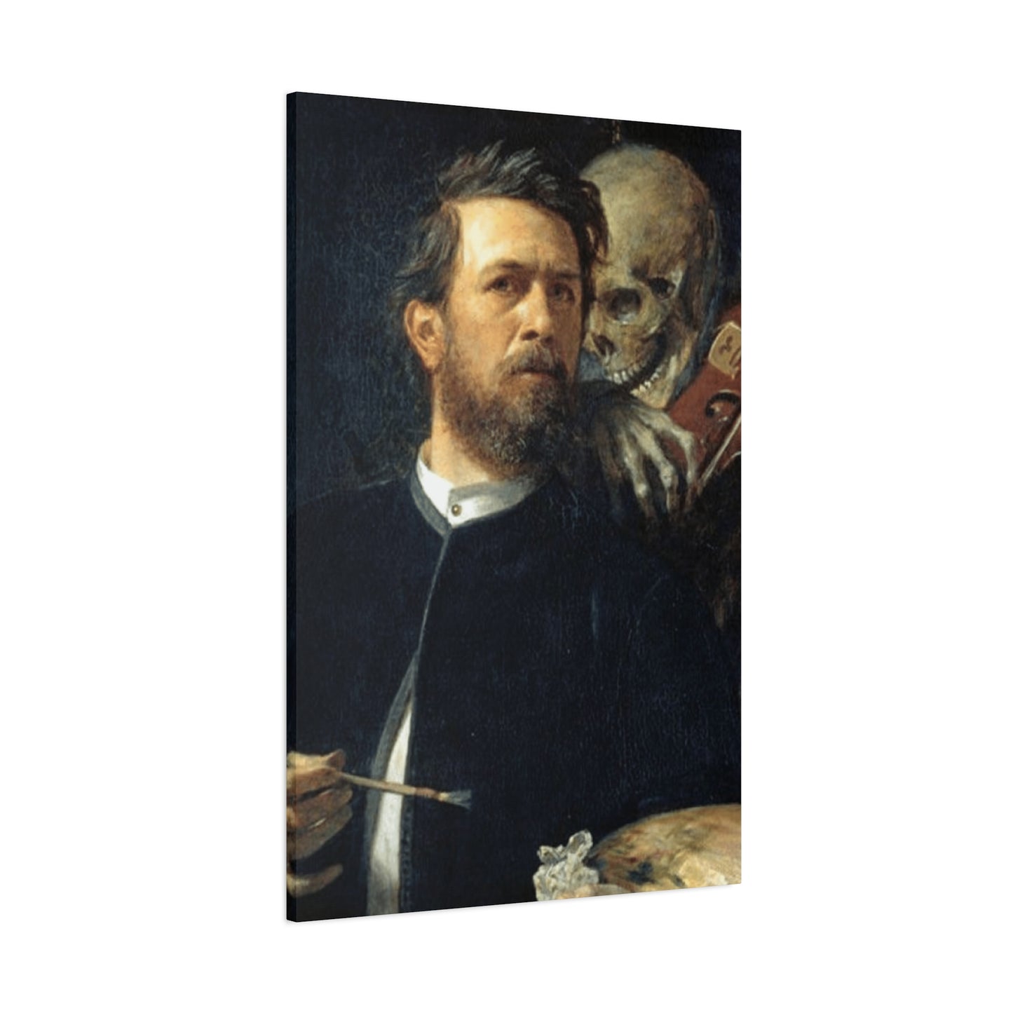 Self Portrait With Death Playing The Fiddle Wall Art & Canvas Prints