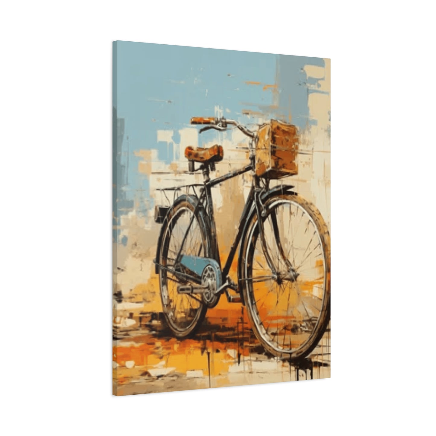 Old Bicycle with Basket Wall Art & Canvas Prints