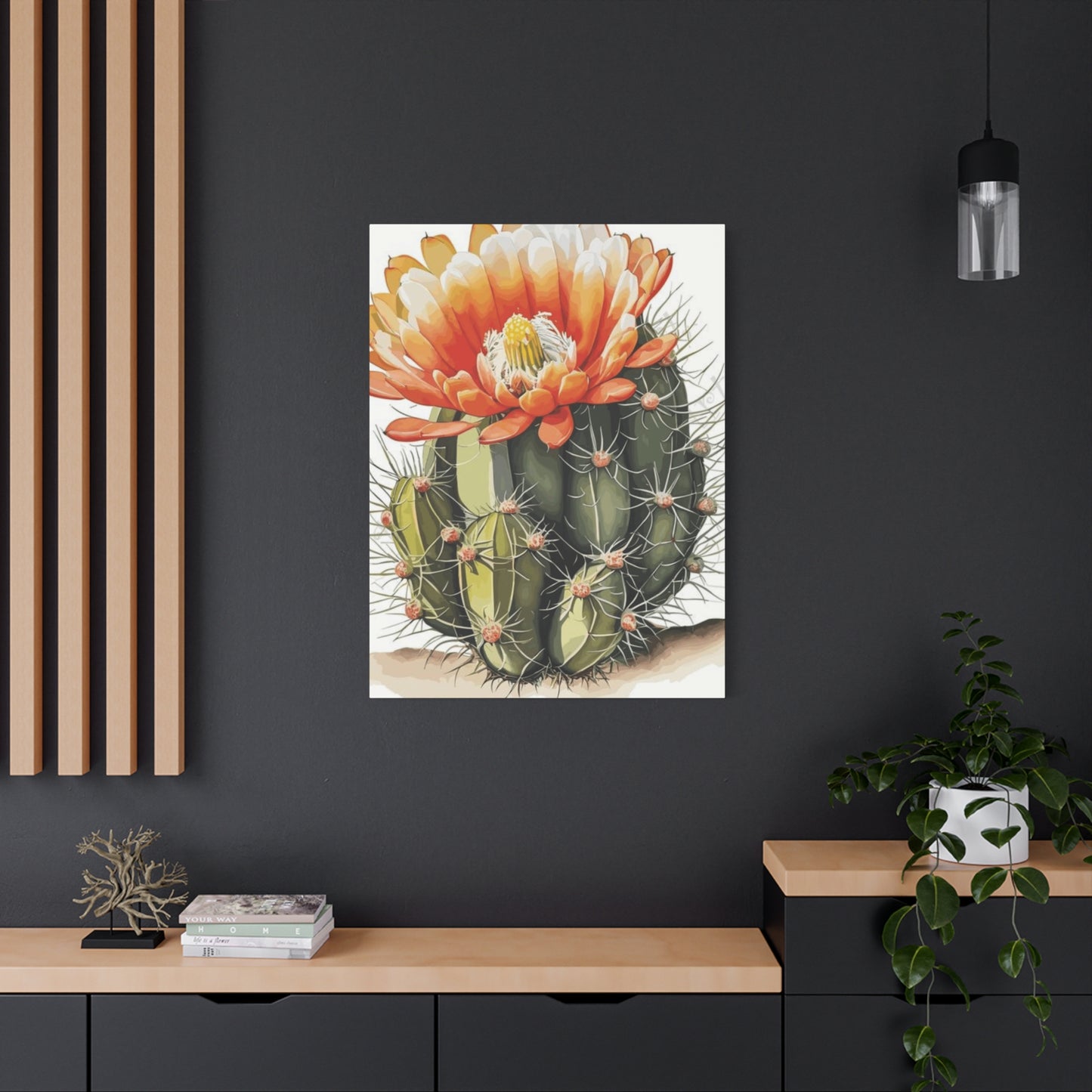 Large Cactus Flower Bloom Flower Wall Art & Canvas Prints