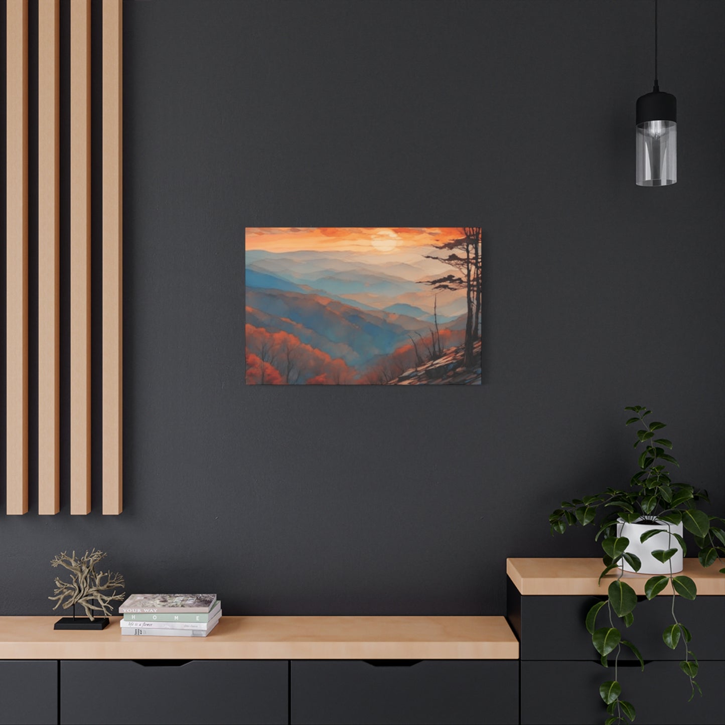 Red Sunset and Blue Ridge Wall Art & Canvas Prints