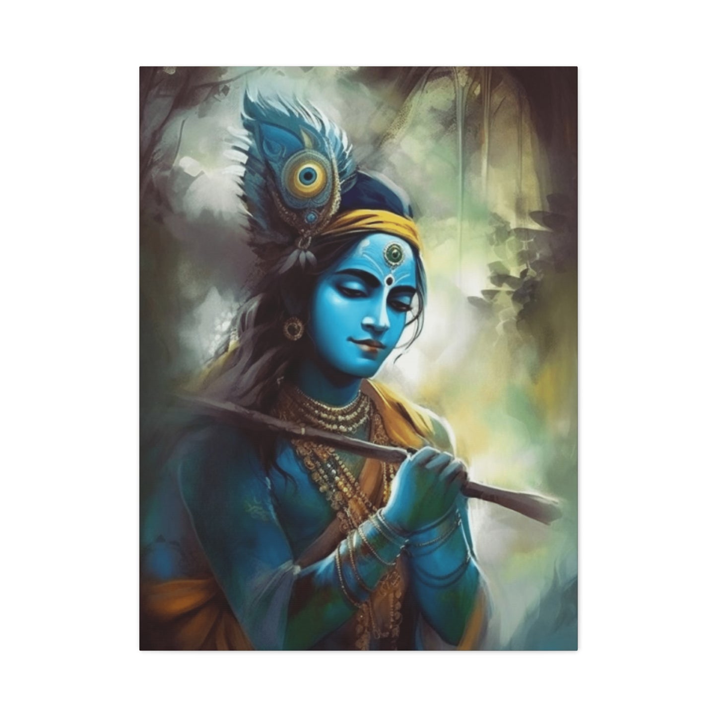 Krishna With Flute Wall Art & Canvas Prints