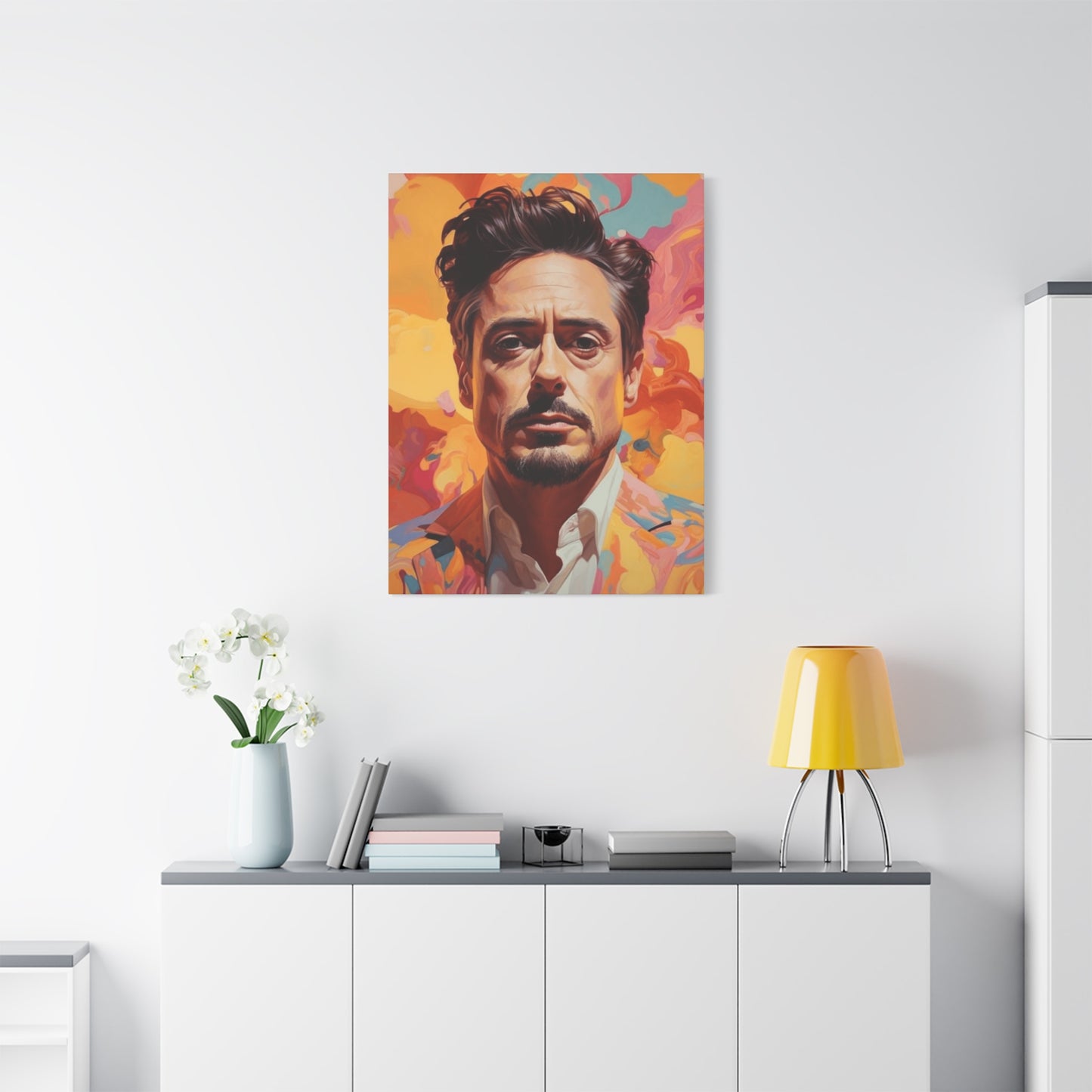 Tony Stark Abstract Portrait Wall Art & Canvas Prints