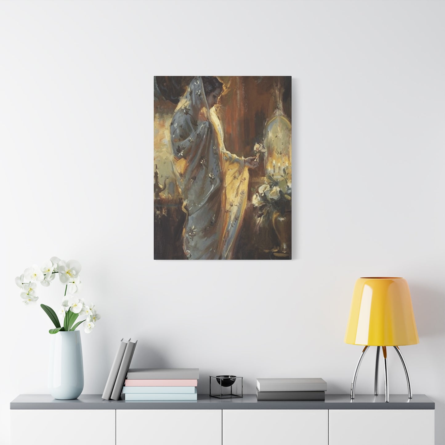 Women lighting the Candle Wall Art & Canvas Prints