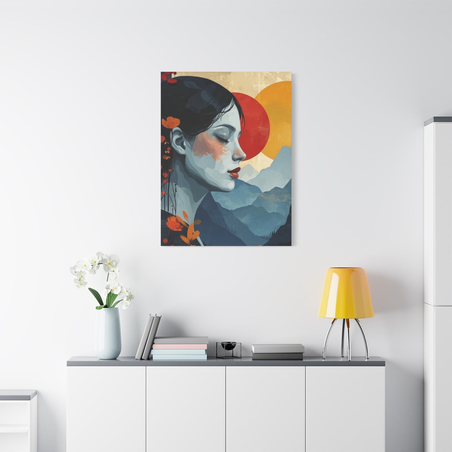 A Women With Flowers Wall Art & Canvas Prints