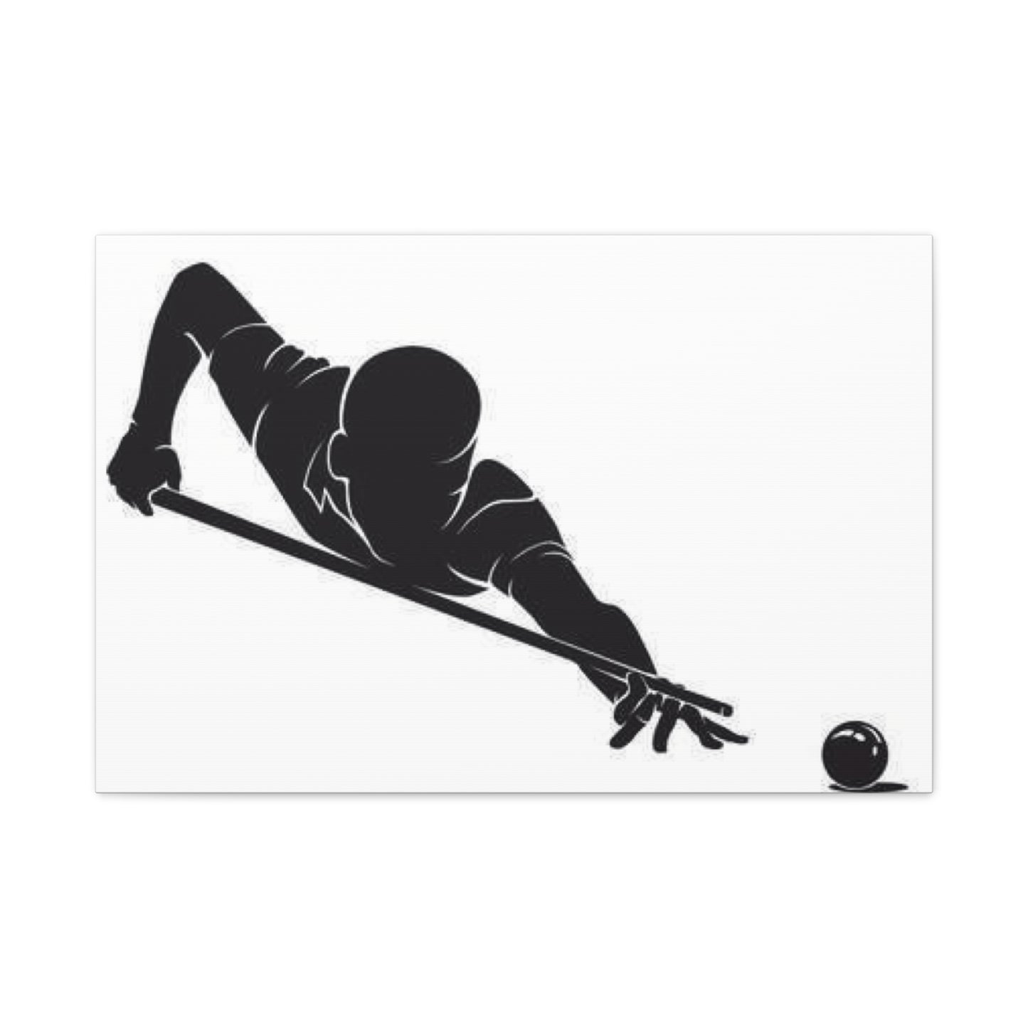 Shadow of Pool Playing Man Wall Art & Canvas Prints