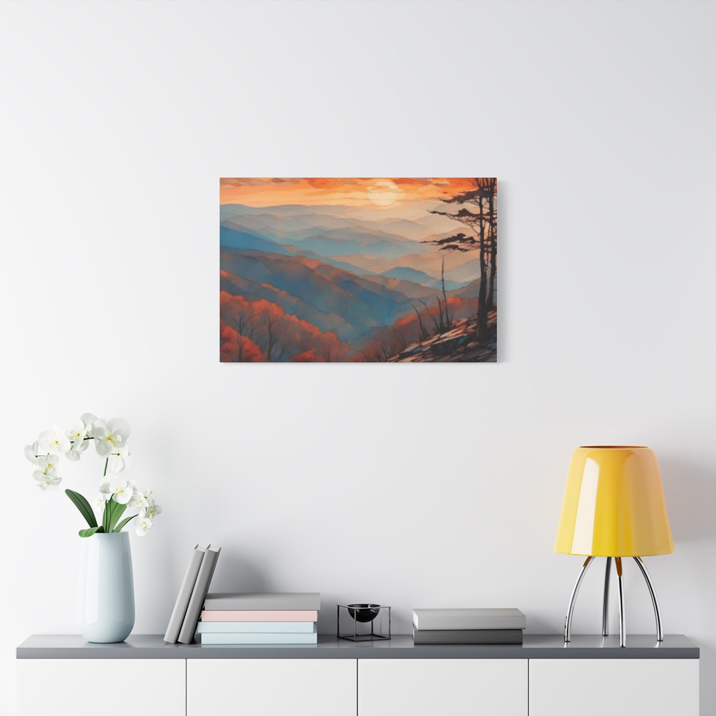 Red Sunset and Blue Ridge Wall Art & Canvas Prints