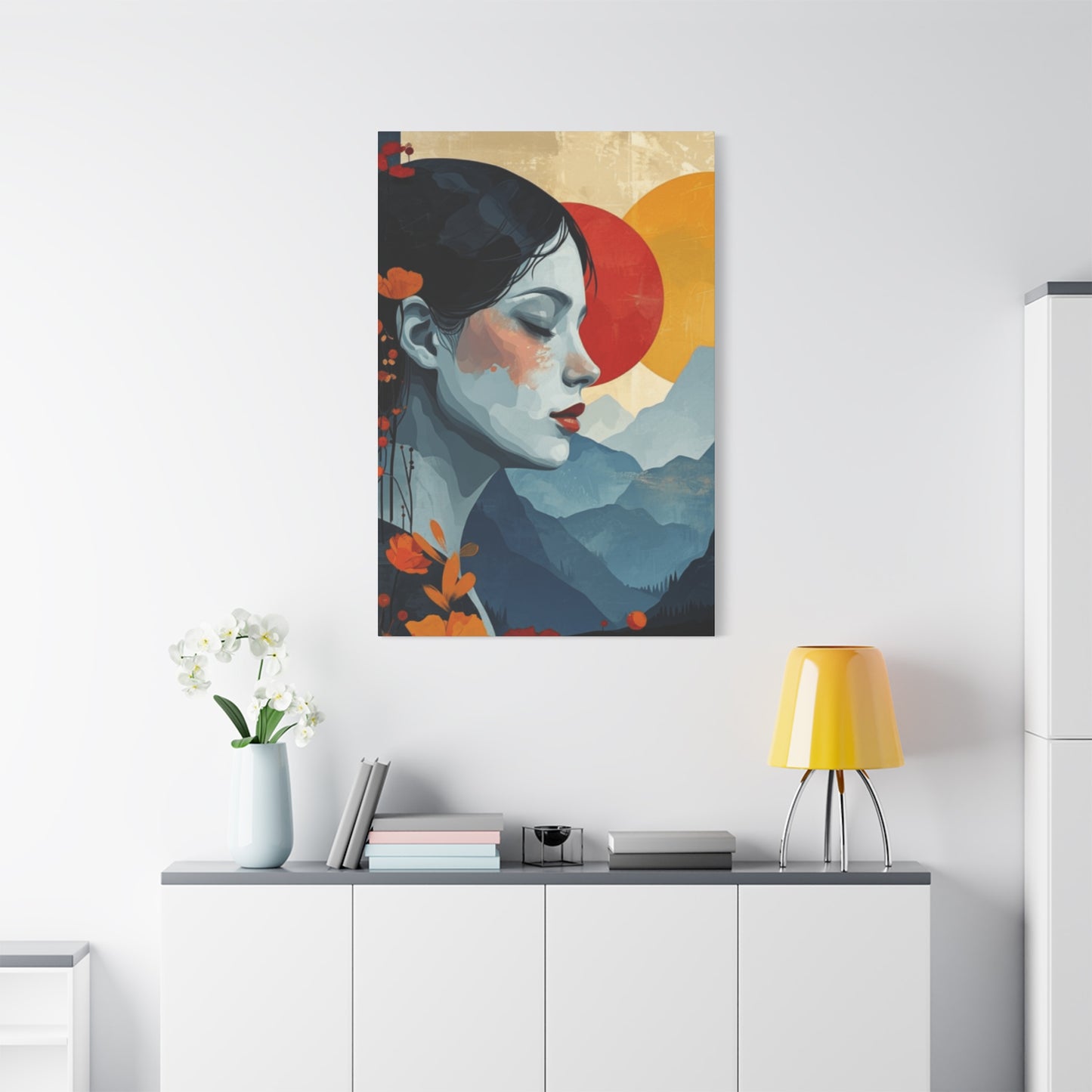 A Women With Flowers Wall Art & Canvas Prints