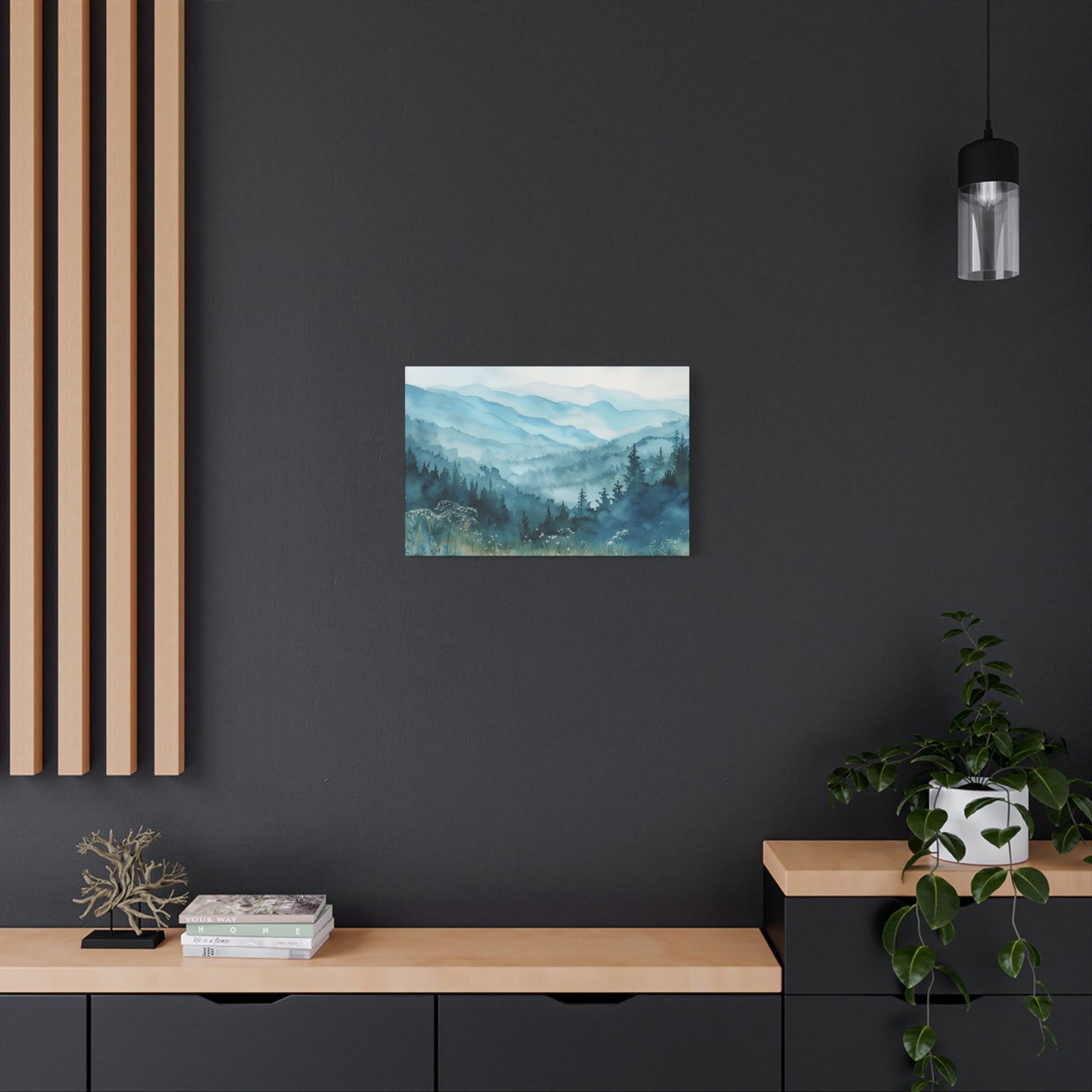 Mountain Forest Ranges Painting Wall Art & Canvas Prints