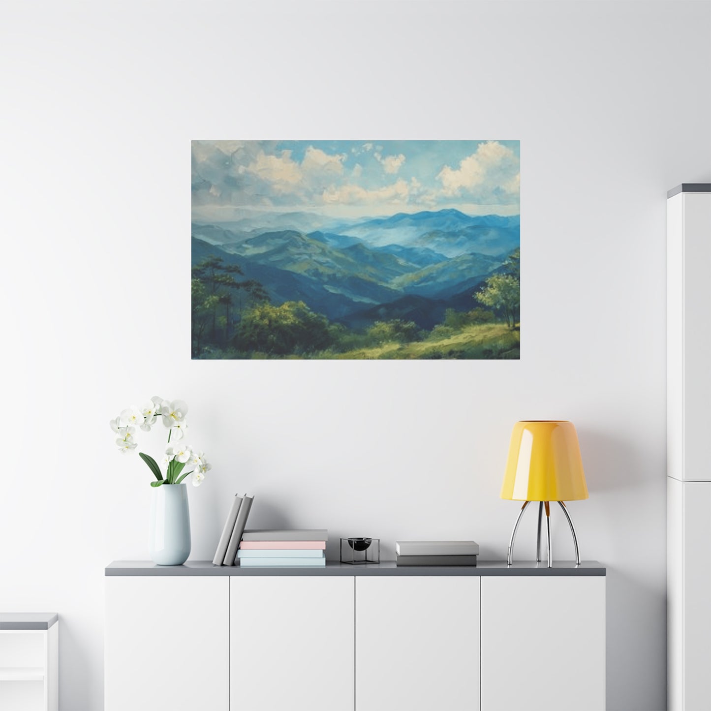 Mountain Forest and Blue Ridge Painting Wall Art & Canvas Prints