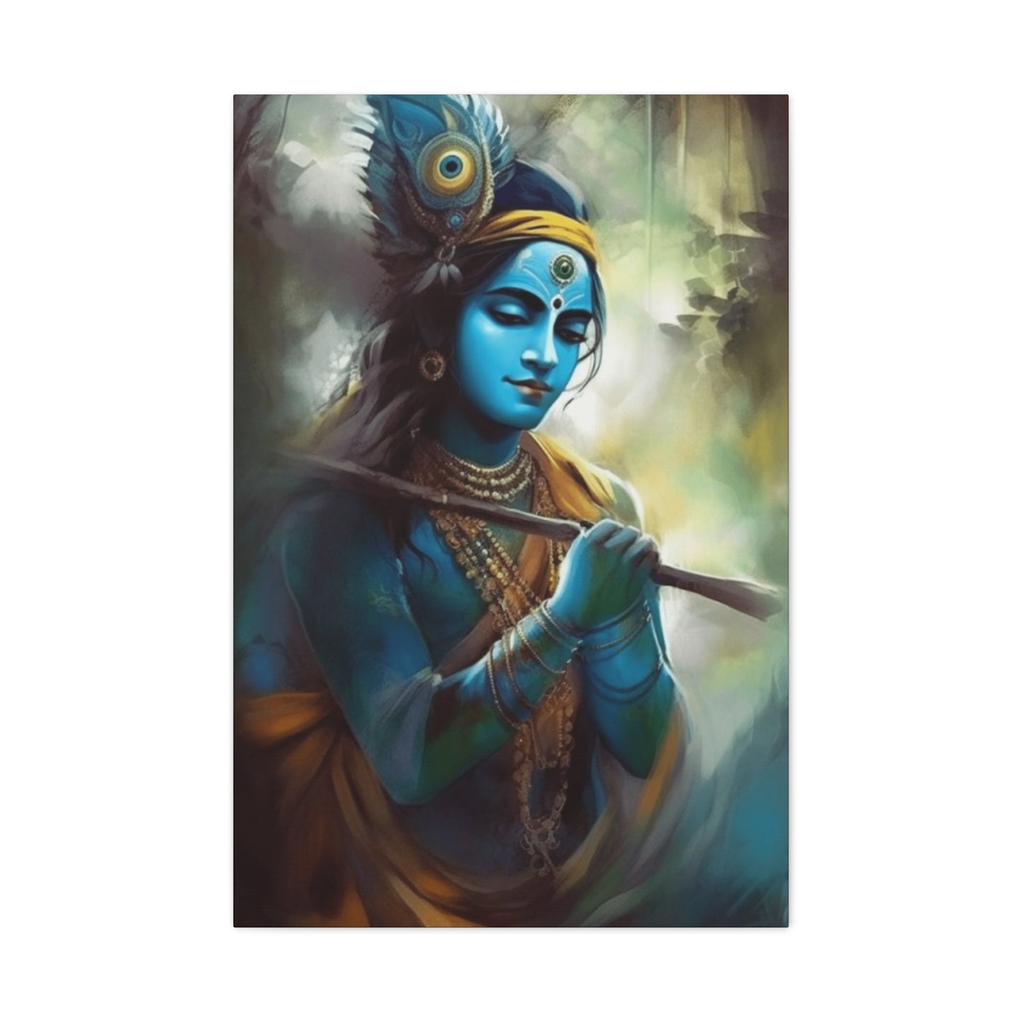 Krishna With Flute Wall Art & Canvas Prints