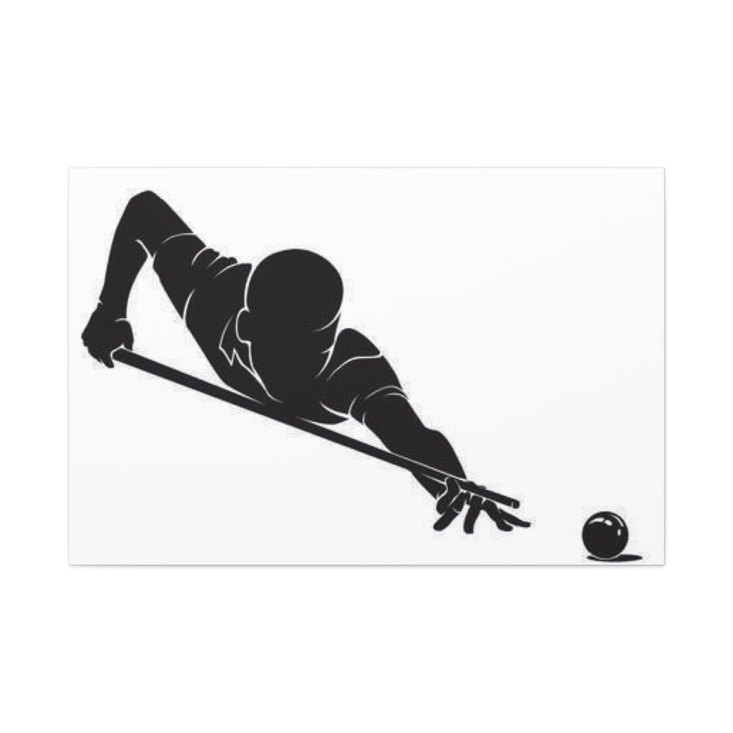 Shadow of Pool Playing Man Wall Art & Canvas Prints