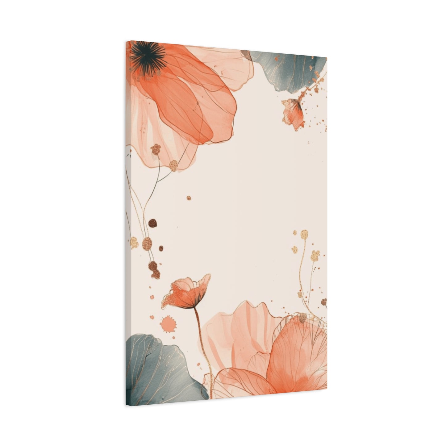 Red Floral Painting Wall Art & Canvas Prints