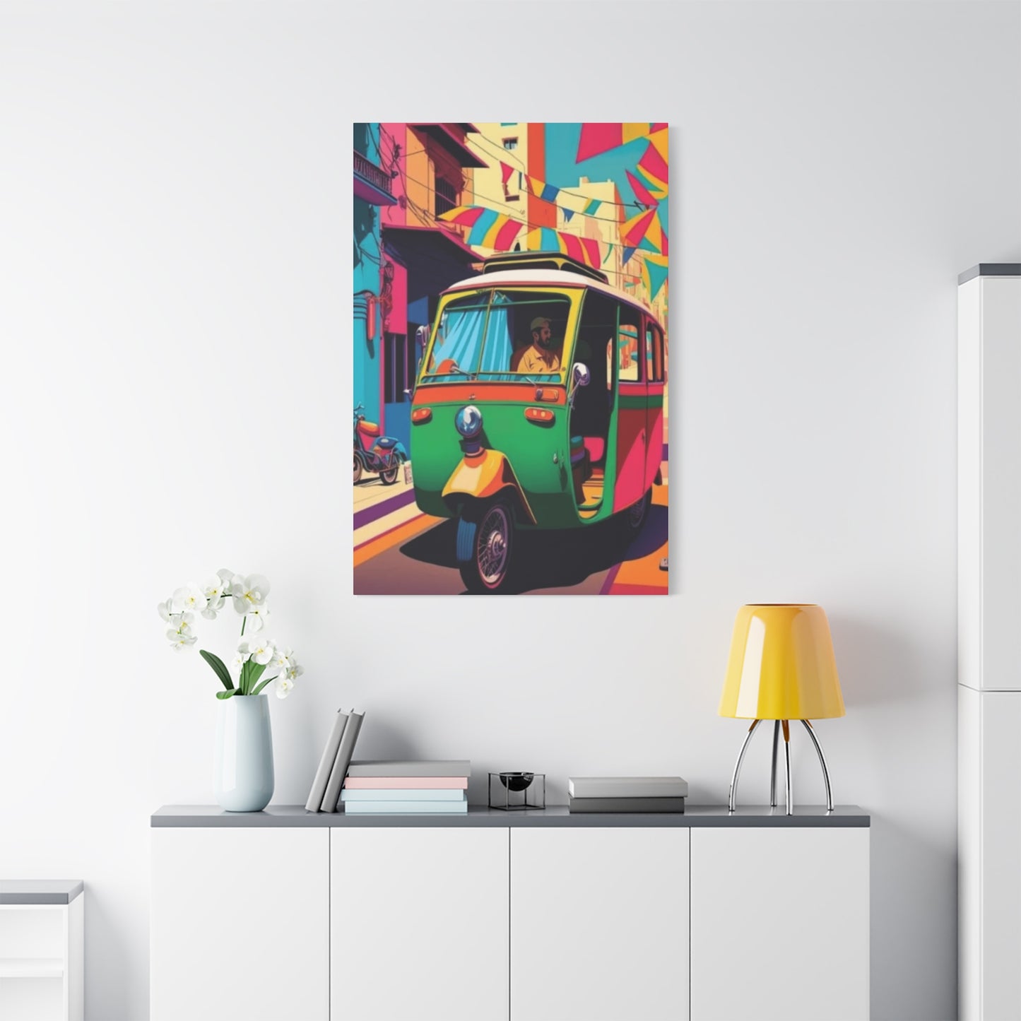 Pakistan Auto Rickshaw Wall Art & Canvas Prints