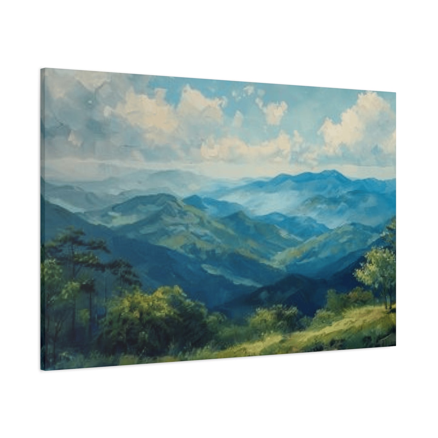 Mountain Forest and Blue Ridge Painting Wall Art & Canvas Prints