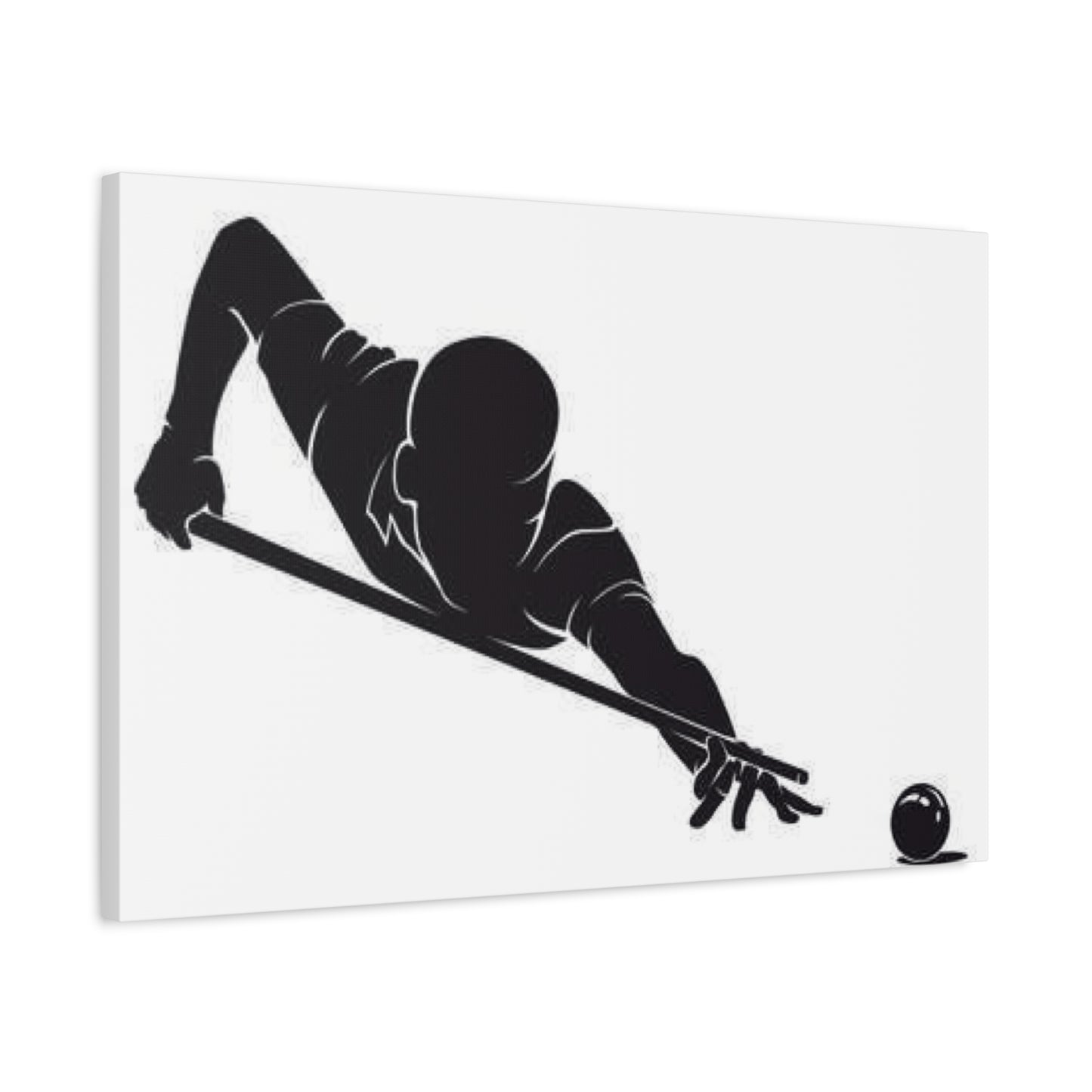 Shadow of Pool Playing Man Wall Art & Canvas Prints