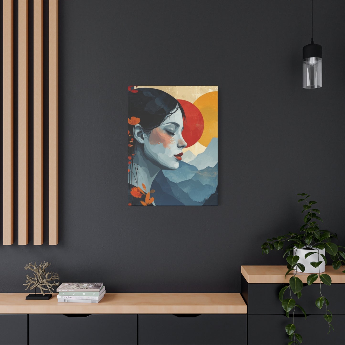 A Women With Flowers Wall Art & Canvas Prints